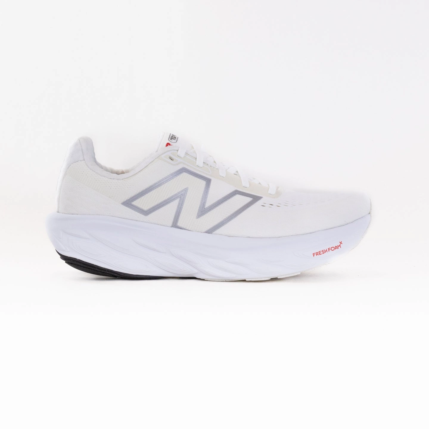 New Balance 1080V14 (Men's) - White with Silver Metallic and Sea Salt straight - away track running shoes