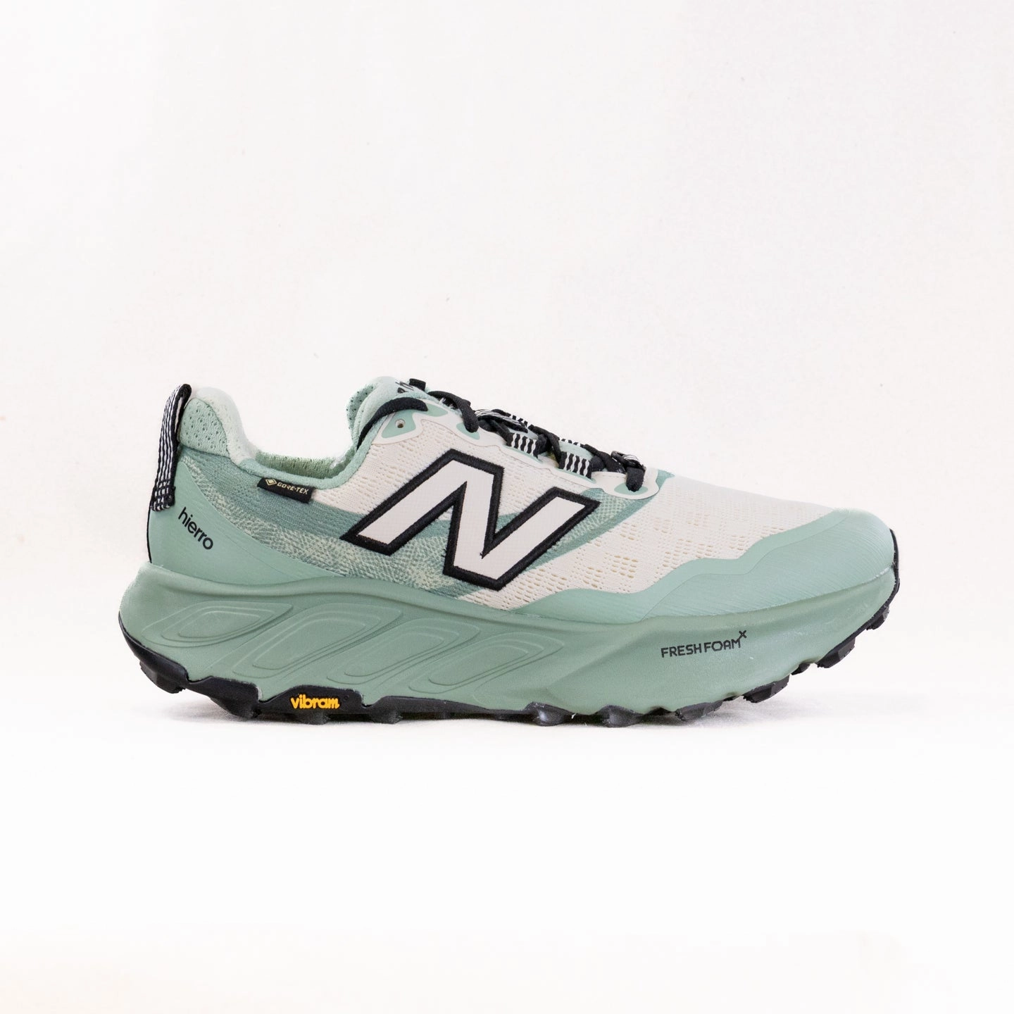 supination - control New Balance Fresh Foam X Hierro v6 Gore-Tex (Men's) - Green Beige