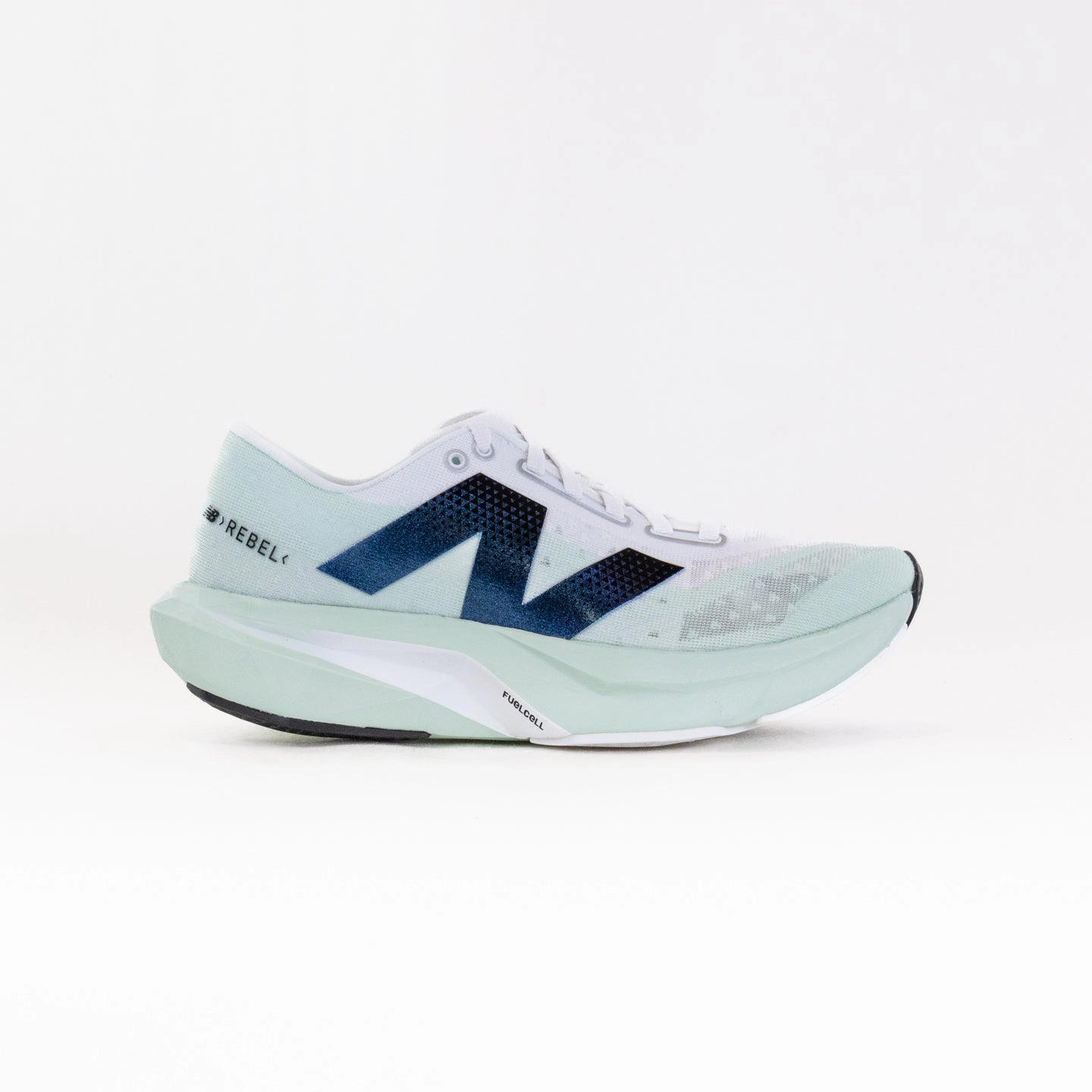 comfortable socks ground contact New Balance FuelCell Rebel v4 (Women's) - Green/White
