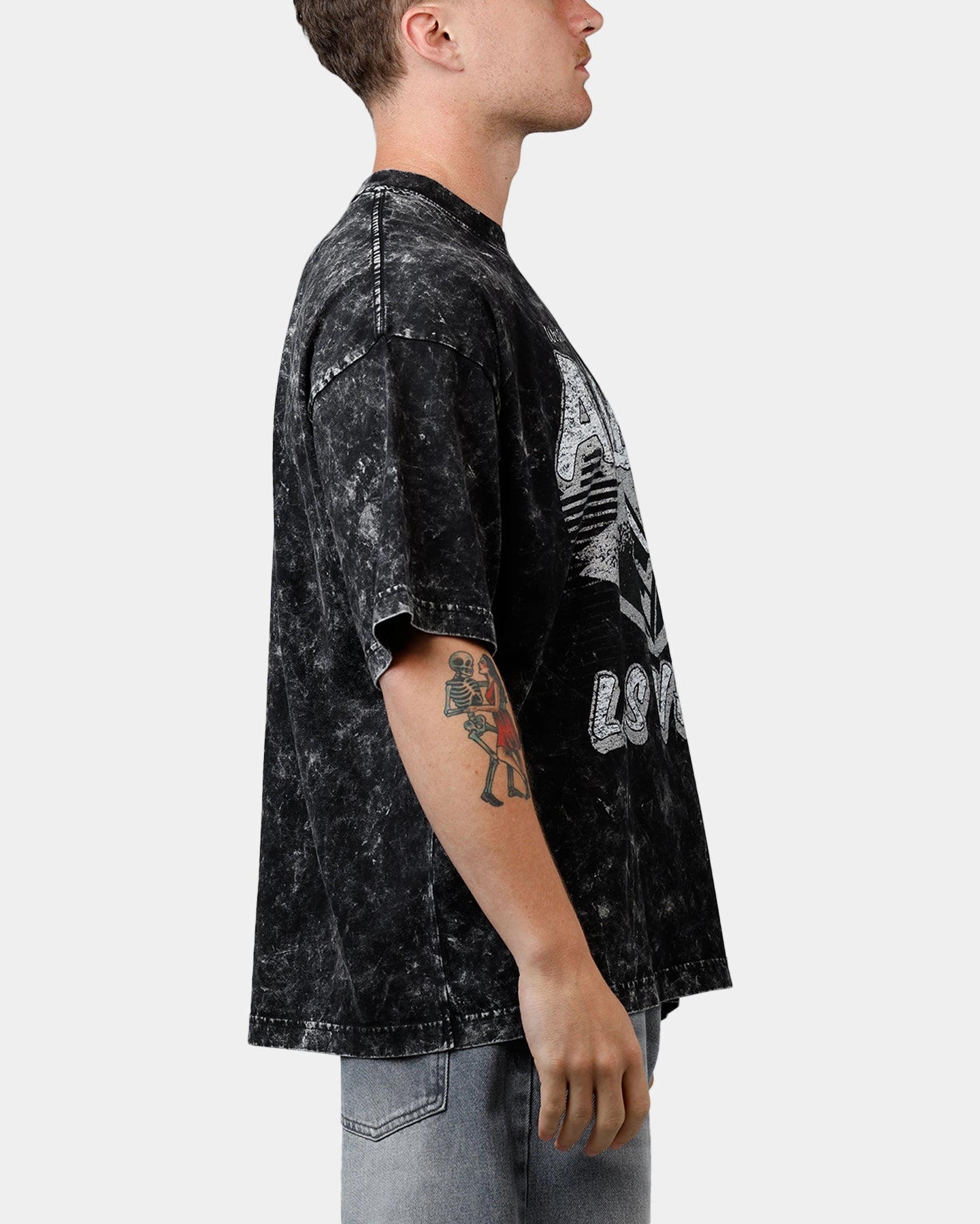 Versatile Layering New Era Las Vegas Aces Boxy Essentials T-Shirt Washed Black