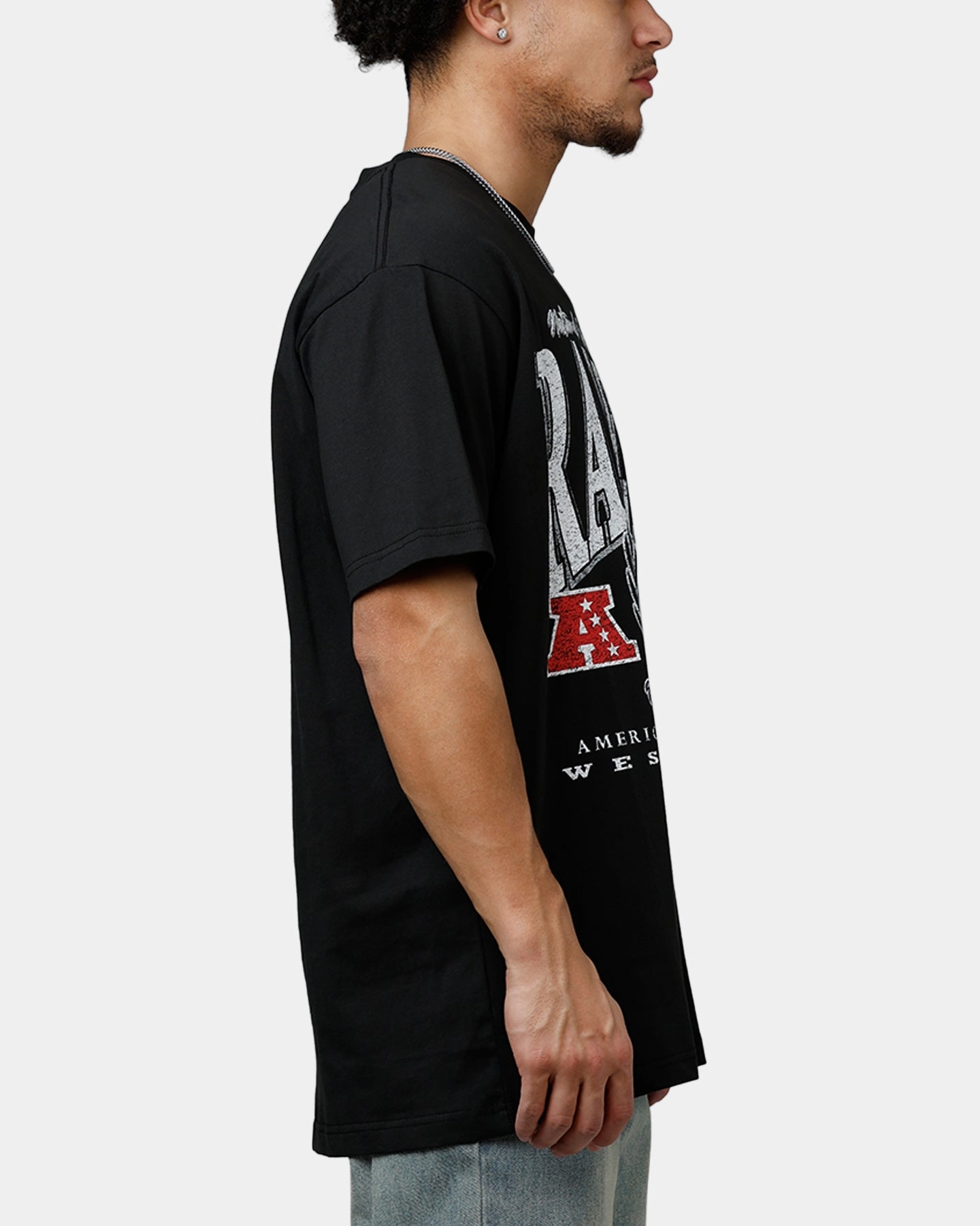 New Era Las Vegas Raiders Essentials Boxy T-Shirt Black Thermal Regulating Design Simple Dress