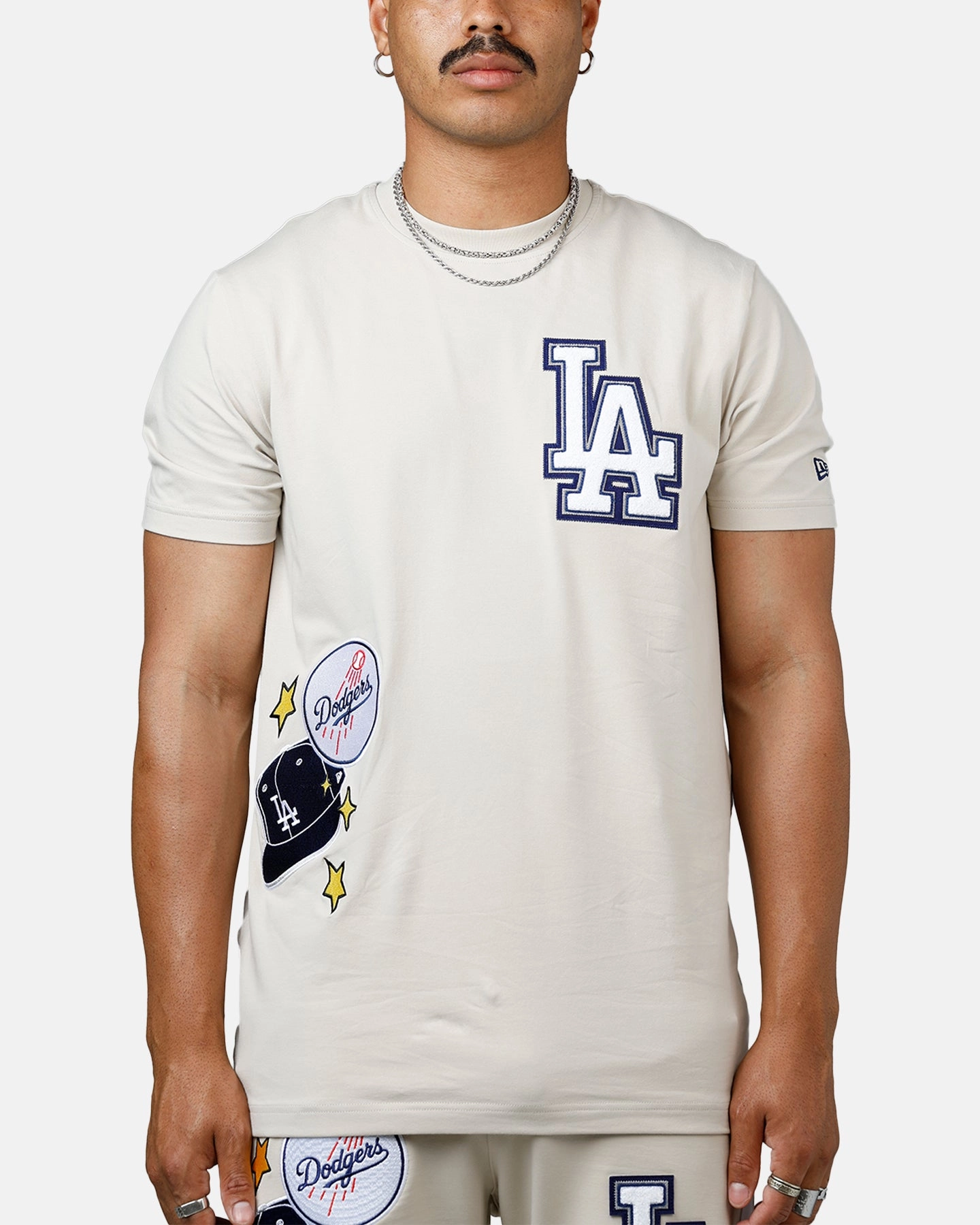 OrganicCotton New Era Los Angeles Dodgers 'Logo Select' Summer T-Shirt Stone
