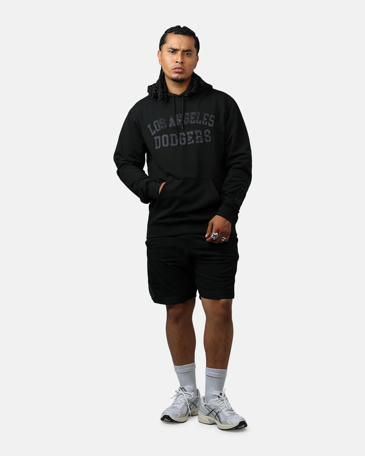 StretchFabric New Era Los Angeles Dodgers Logo Select Shorts Black/Black