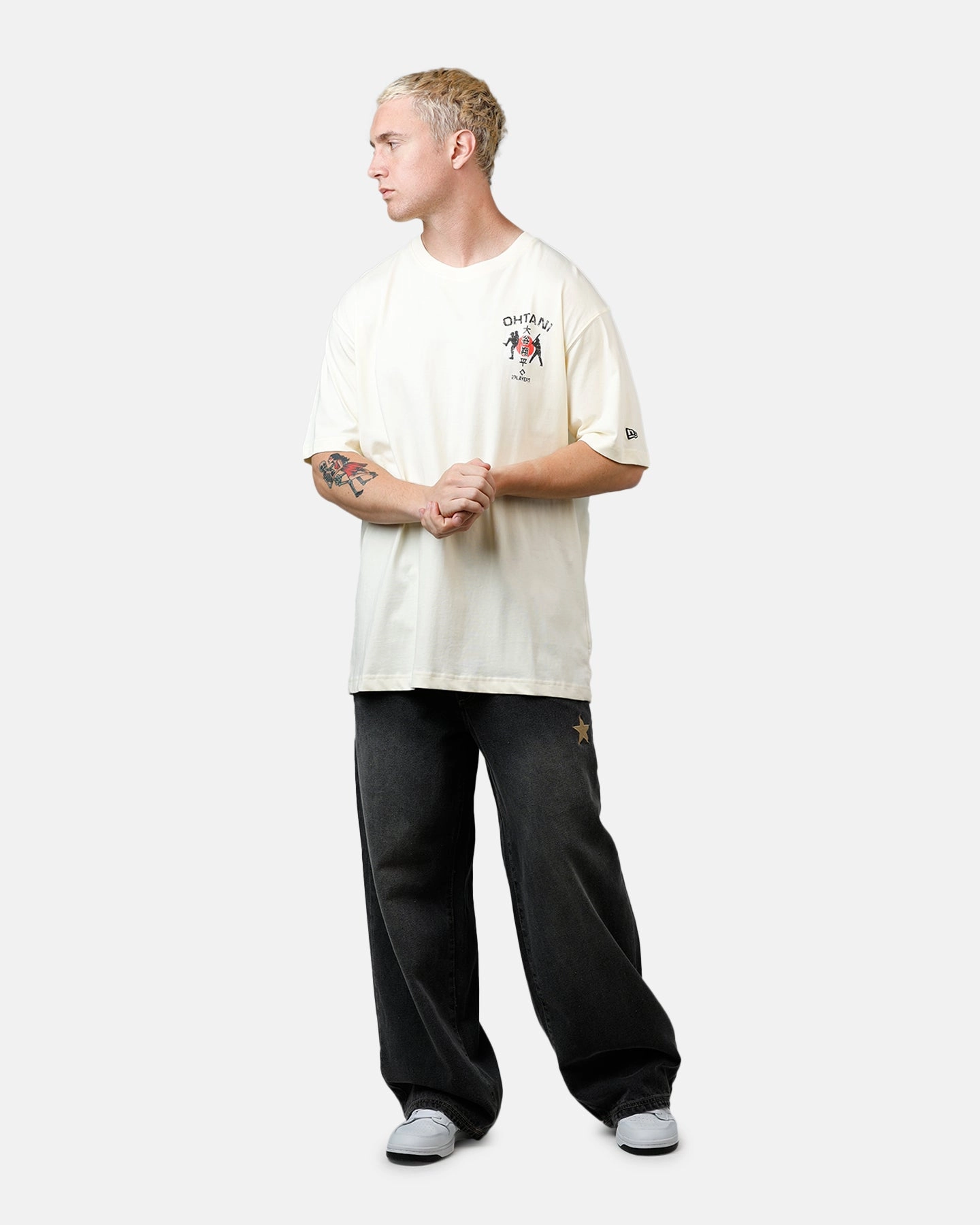 New Era Los Angeles Dodgers Ohtani T-Shirt White Lightweight Blouse PreWashed