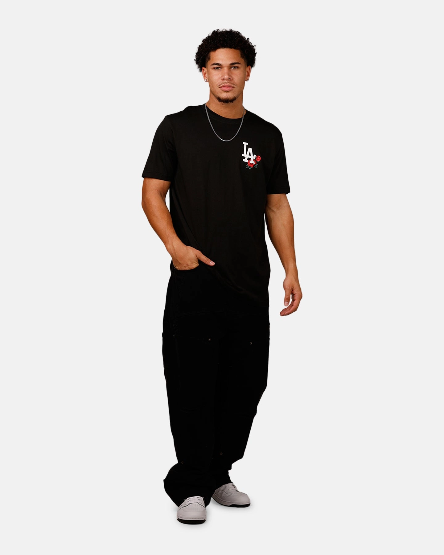 New Era Los Angeles Dodgers Rose T-Shirt Black/Red Thermoregulating Fabric