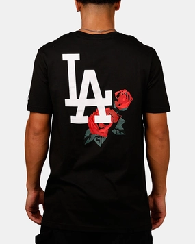 New Era Los Angeles Dodgers Rose T-Shirt Black/Red Anti Static Treatment MinimalistCut