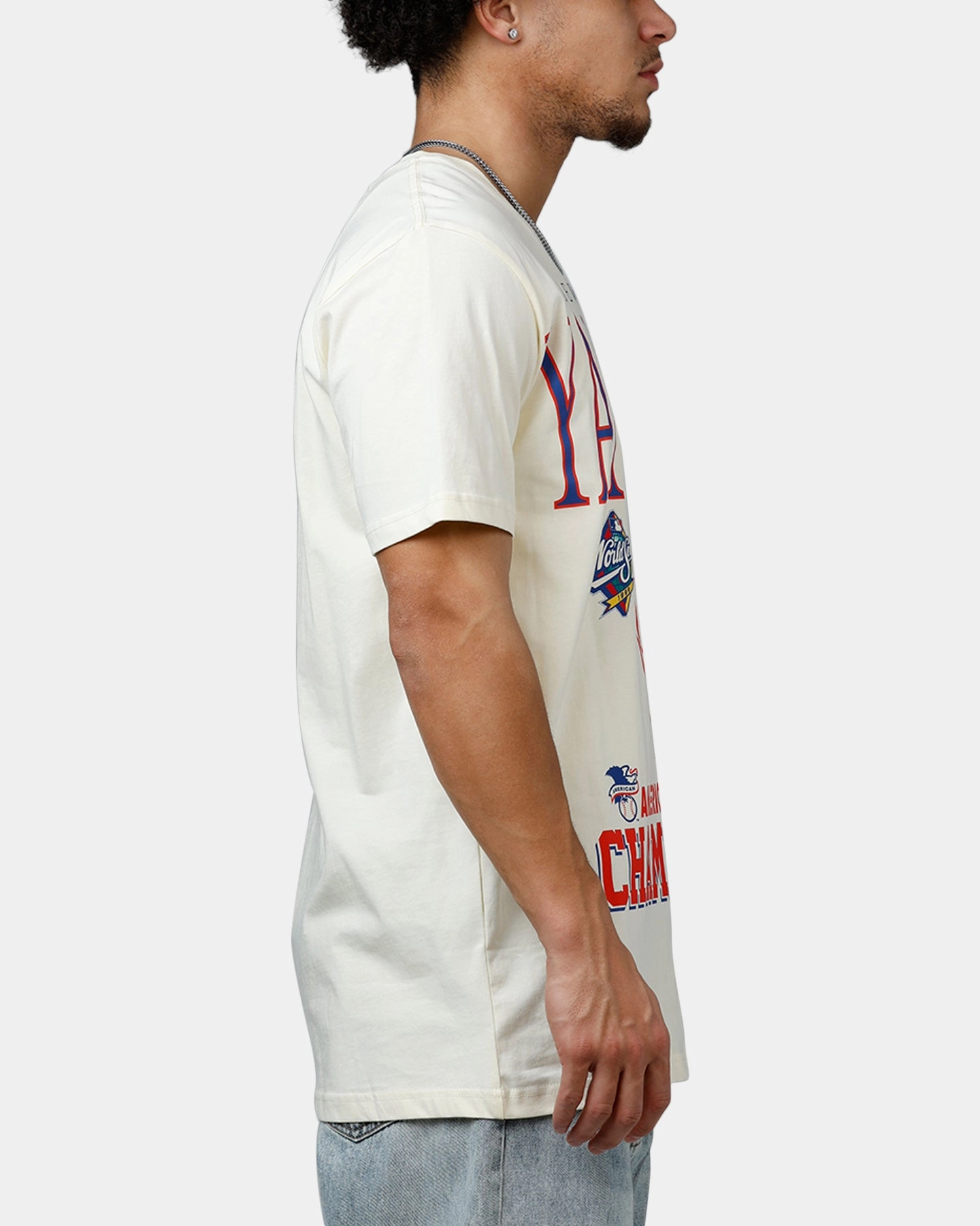 DoubleStitched Hem Non Irritating Label New Era New York Yankees 1999 Vintage Champs T-Shirt White