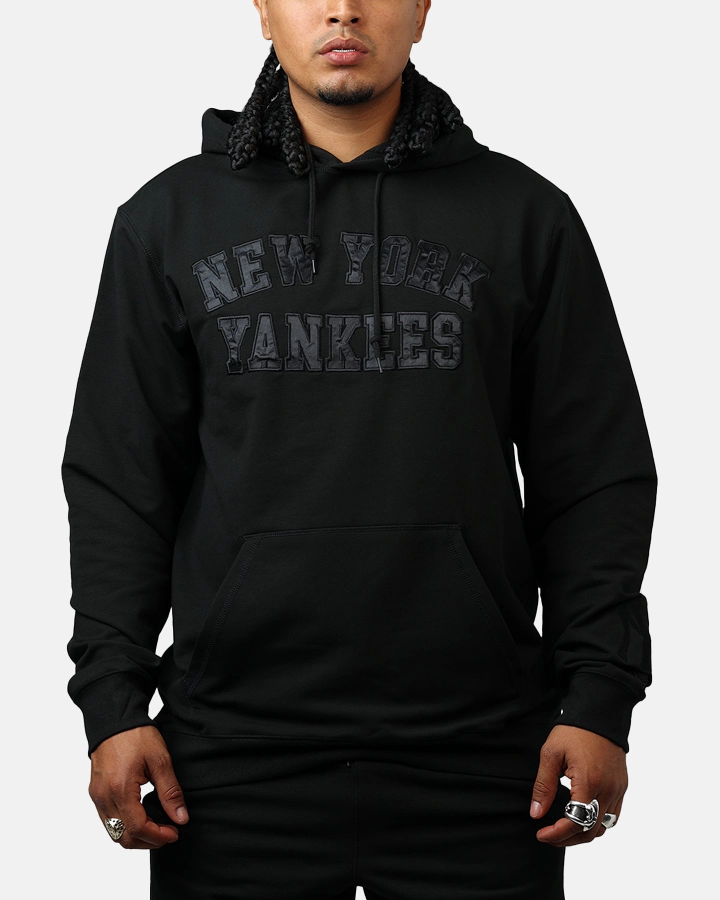 New Era New York Yankees Logo Select Hoodie Black/Black Trendy Sweater AntiPillingSurface