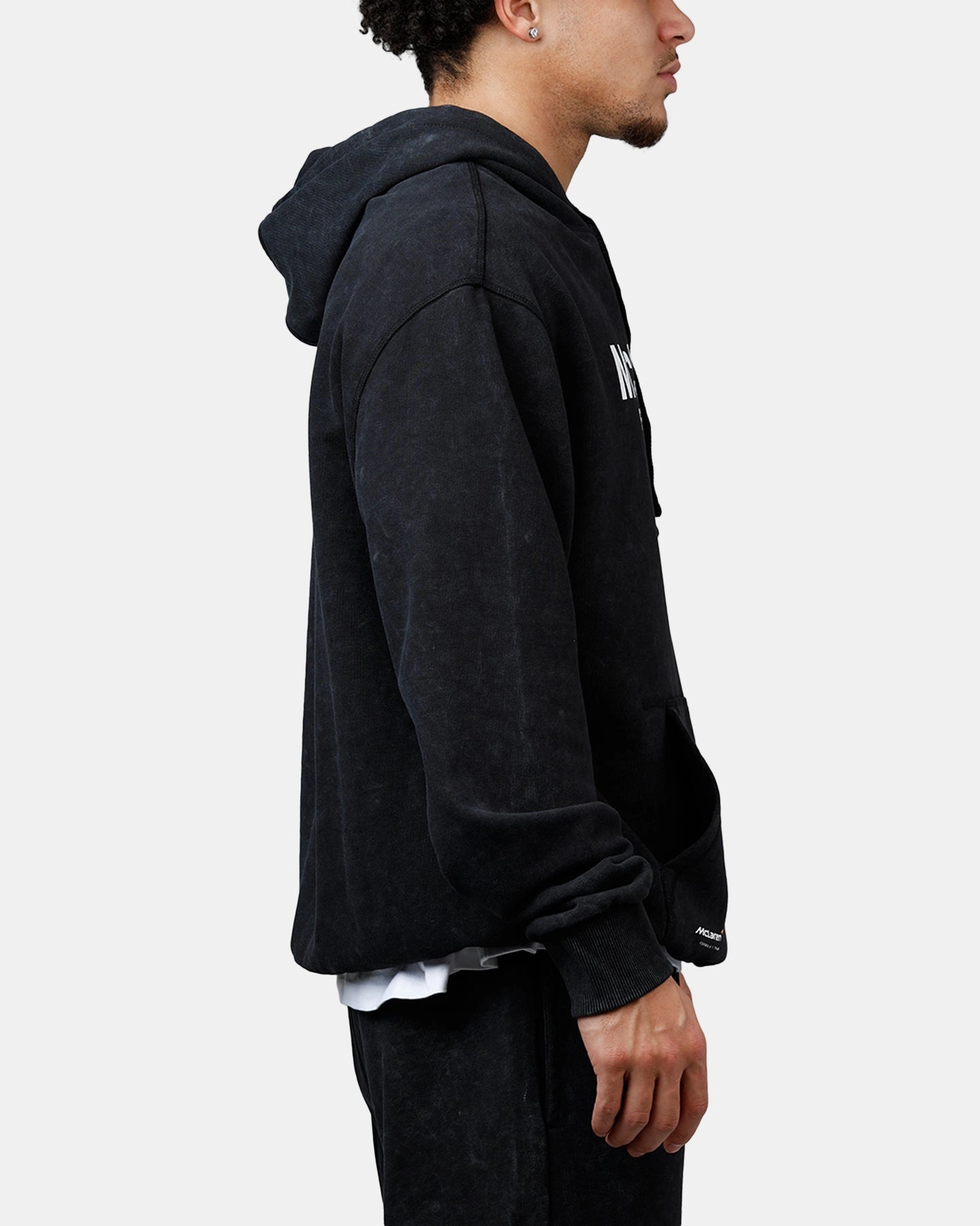 New Era X Mclaren Hoodie Black Adjustable Hem Non Restrictive Mobility