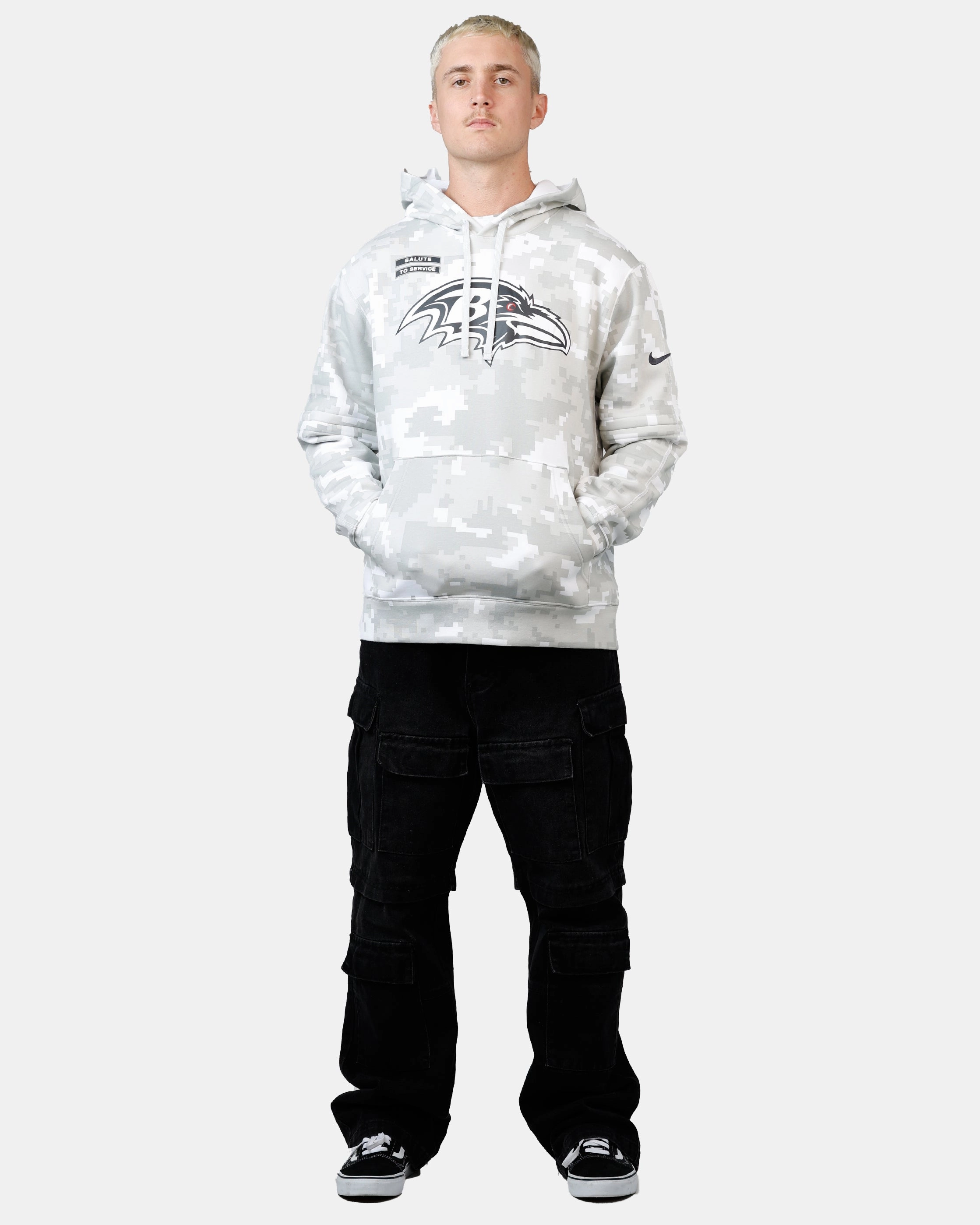 Bonded Seam Technique Nike Baltimore Ravens Salute to Service Hoodie Camouflage