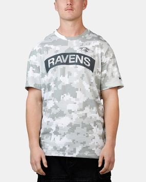 Ribbed Trim Details Nike Baltimore Ravens Salute to Service T-Shirt Camouflage
