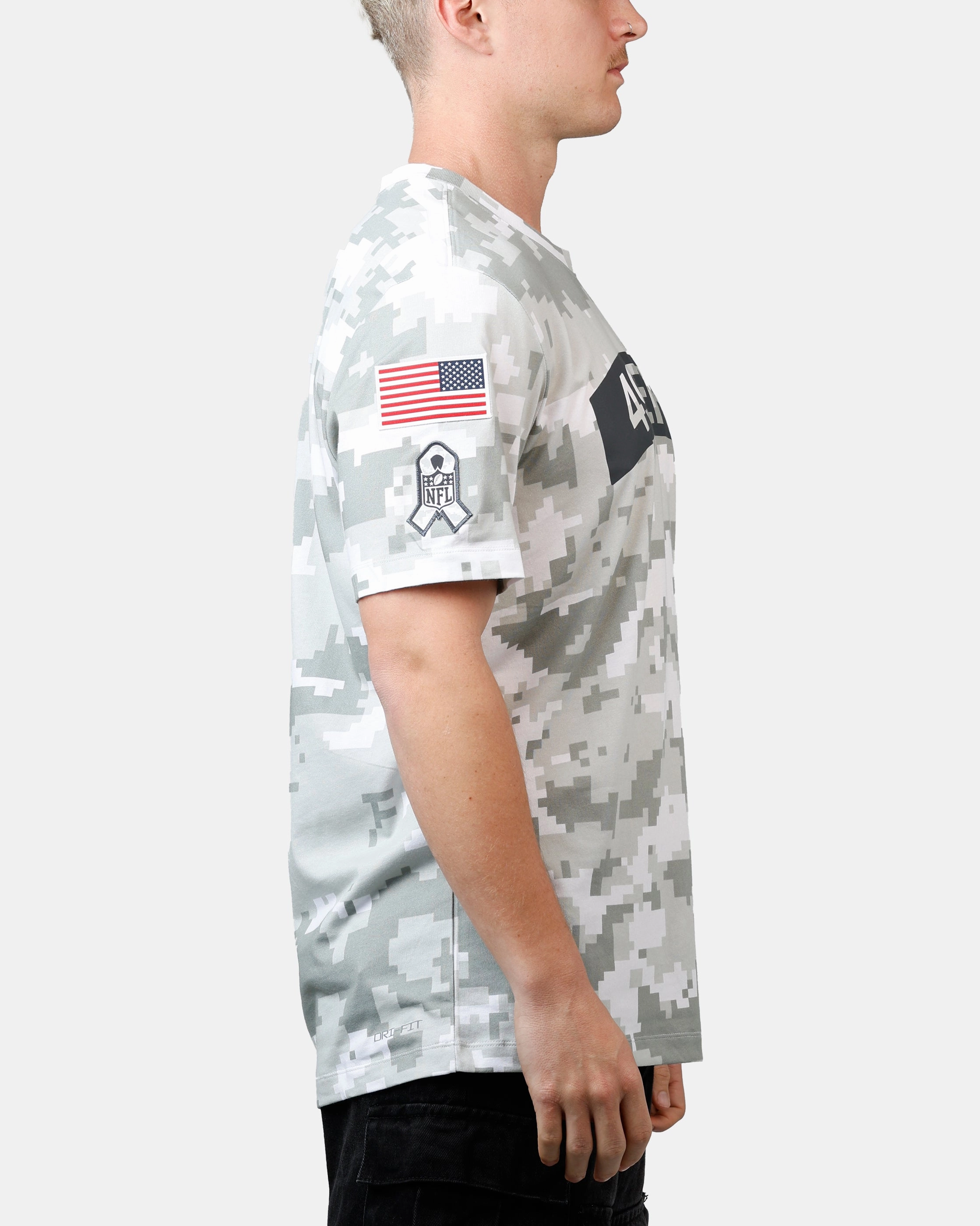 Nike San Francisco 49ers Salute to Service T-Shirt Camouflage Durable Double Stitching