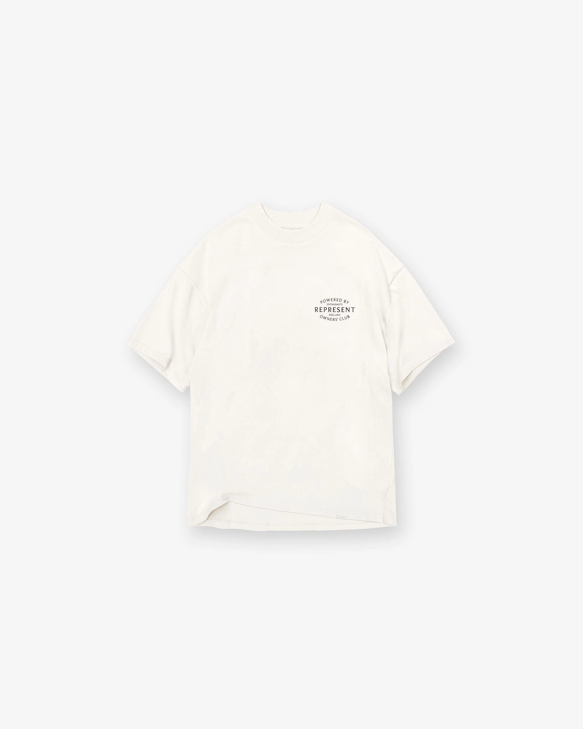 Represent Owners Club Stamp T-Shirt - Flat White RibbedNeckBanding