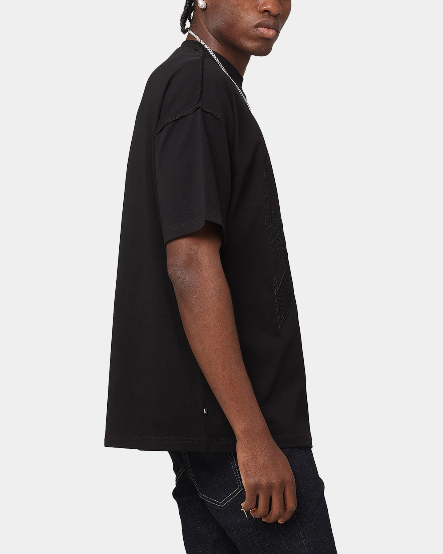 Comfort Cushion Neckline Anti Pilling Technology Saint Morta Outlaw Xweave Boxy T-Shirt Black