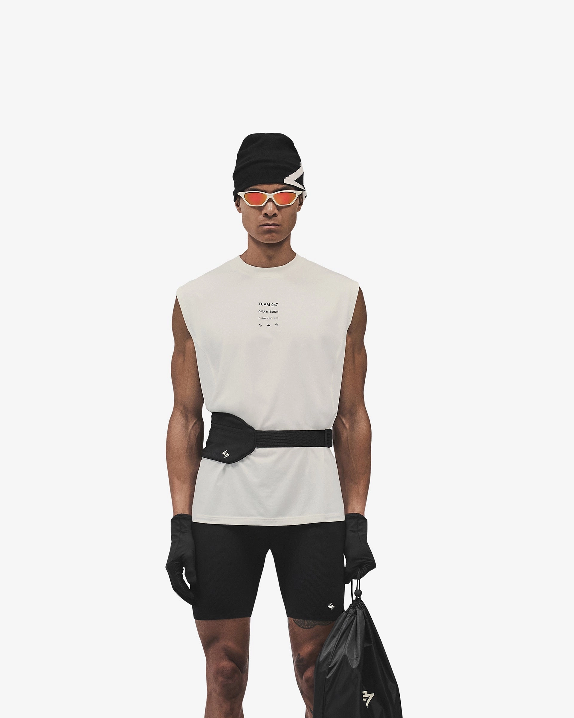 semi-formal style 247 Uprising Oversized Tank - Flat White