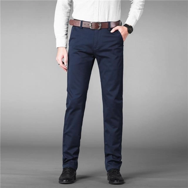 Double Stitched Seams Fitted waist West Louis? Designer Luxury Straight Business Elegant Trousers