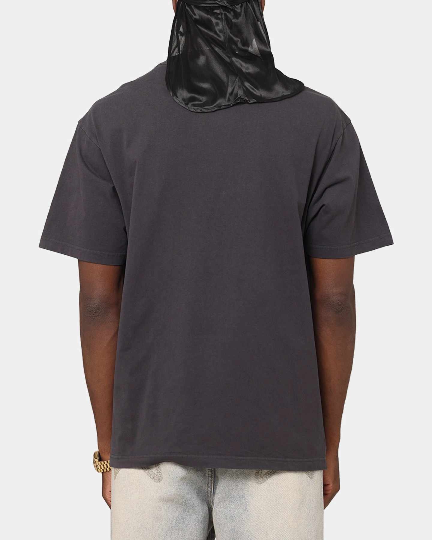 Mitchell & Ness Las Vegas Raiders Arch T-Shirt Faded Black Layered Hem Detailing