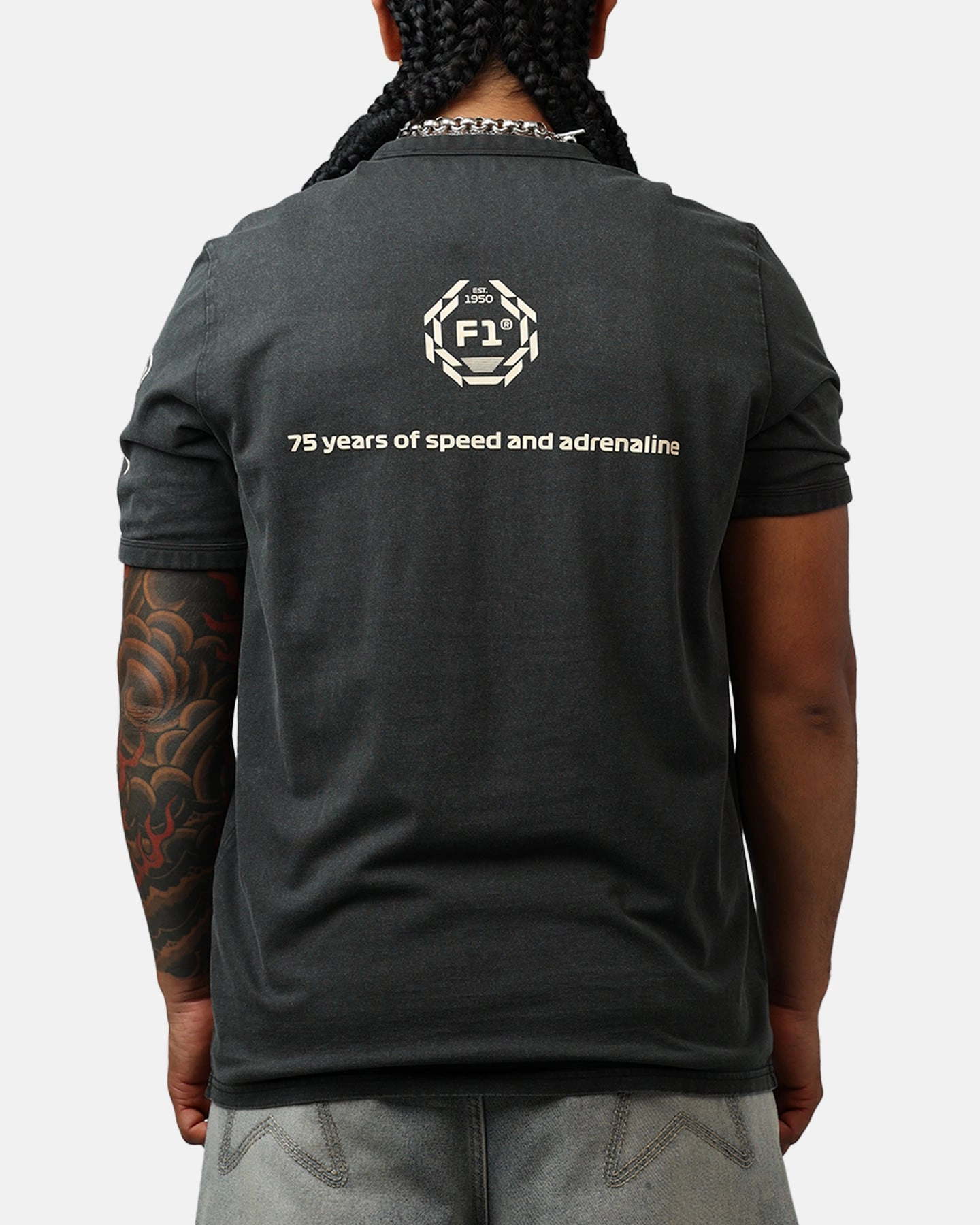 Puma F1 Ringer T-Shirt Black VNeck Style