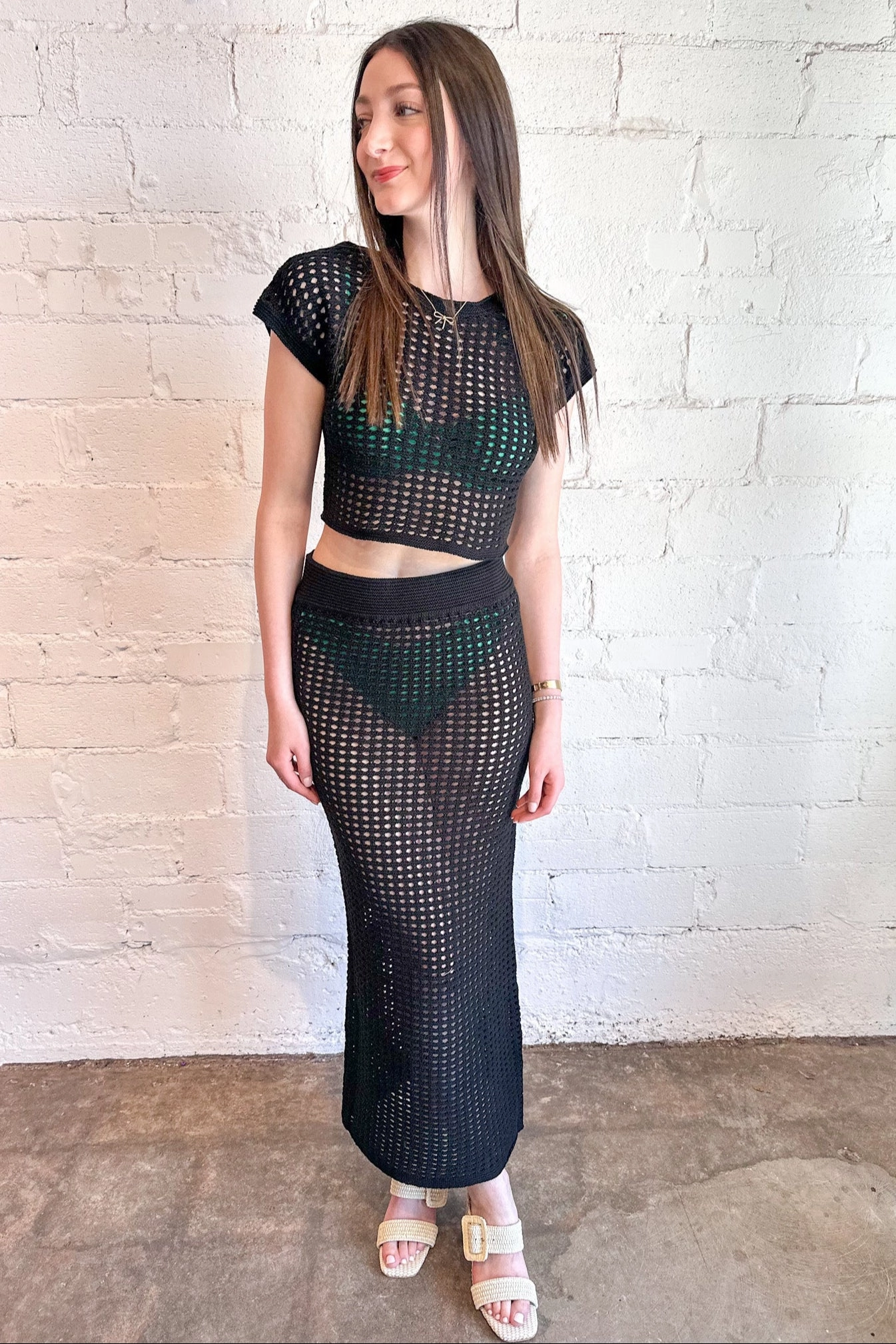 Stretchable Waist Sea Escape Skirt