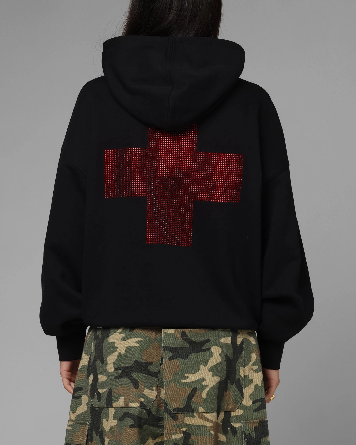 Double Stitched Seams Water Repellent Coating Loiter Drop Out Zip Hoodie Black