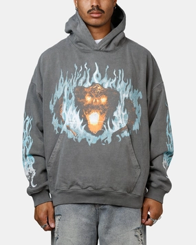 Wrinkle Resistant Treatment American Thrift X Lord Of The Rings The Balrog Premium Hoodie Washed Charcoal