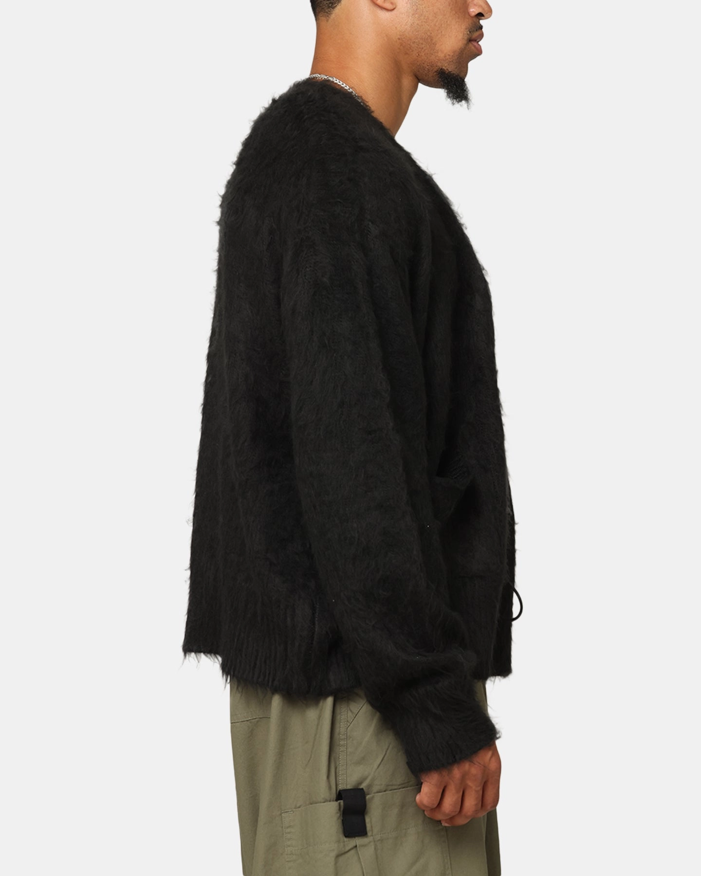 AbrasionResistant Surface XXIII Fuzzy Cardigan Black