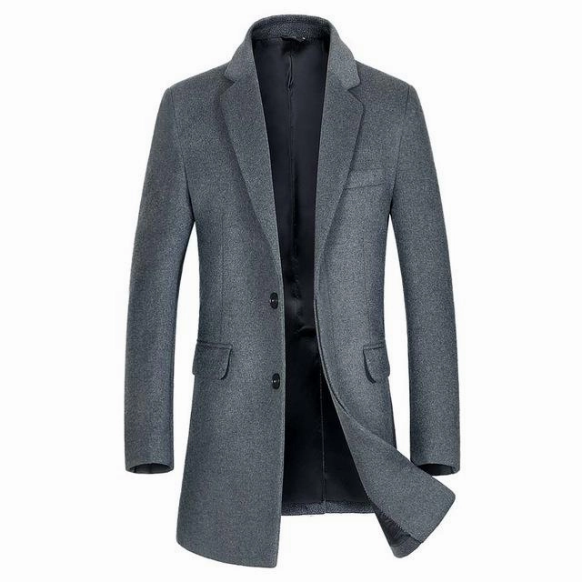 West Louis? Business-Man Wool Long Coat Warm Layers