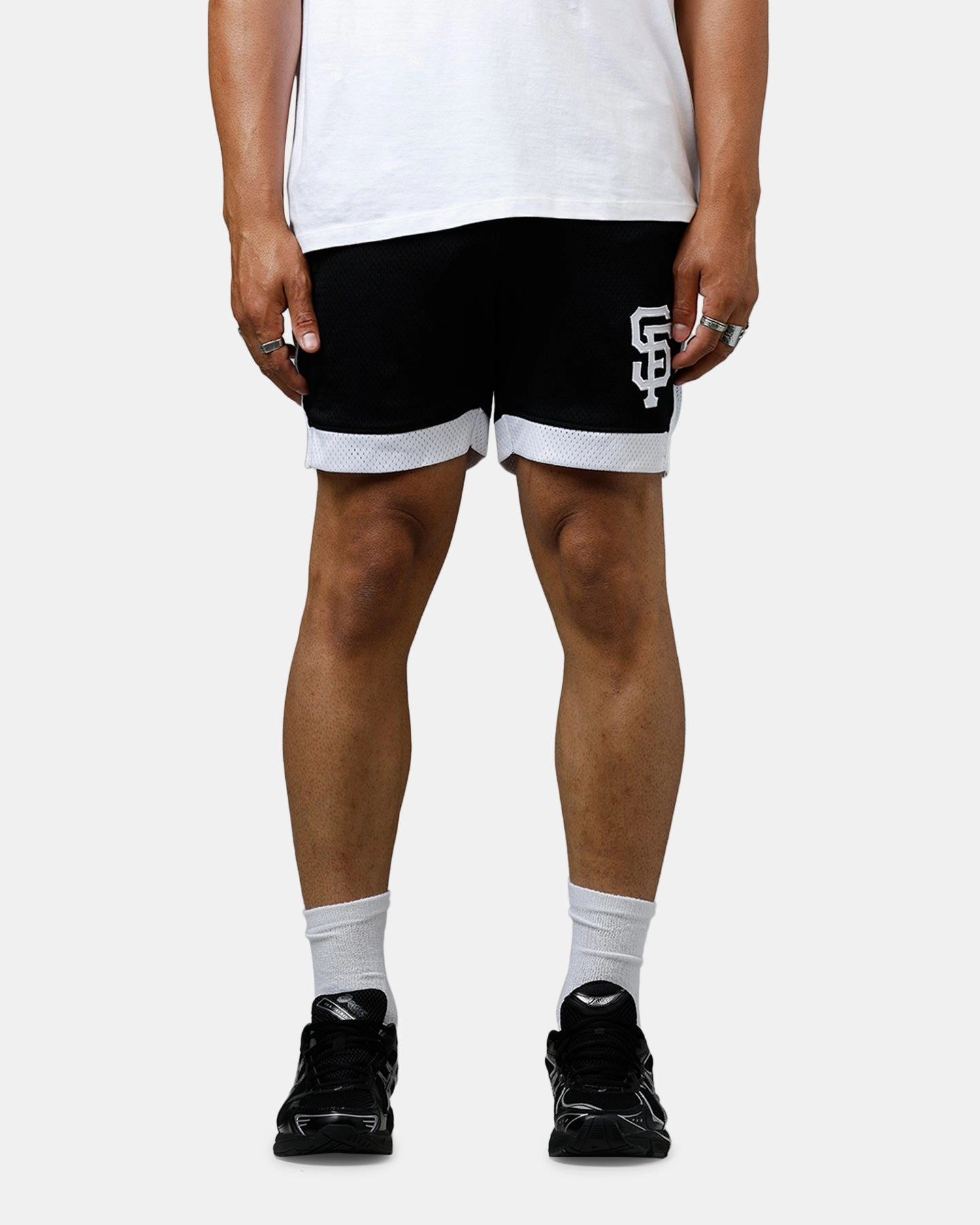 New Era San Francisco Giants Sport Class Shorts Black/White Quick Comfort Fit Stretching Fit