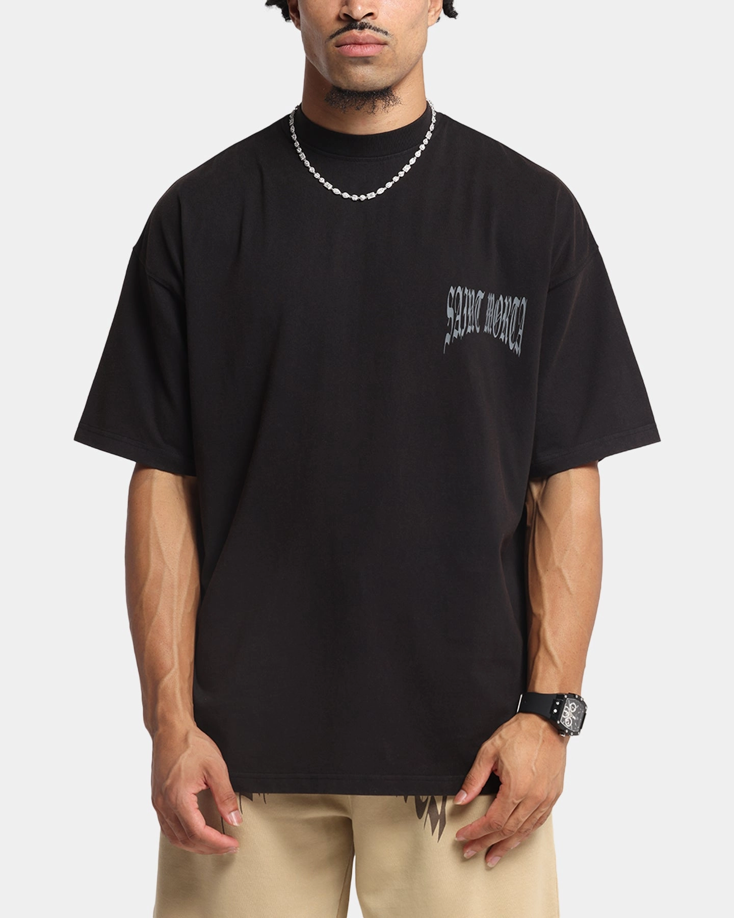 Reverseble Design Saint Morta Vill Park Boxy T-Shirt Vintage Black