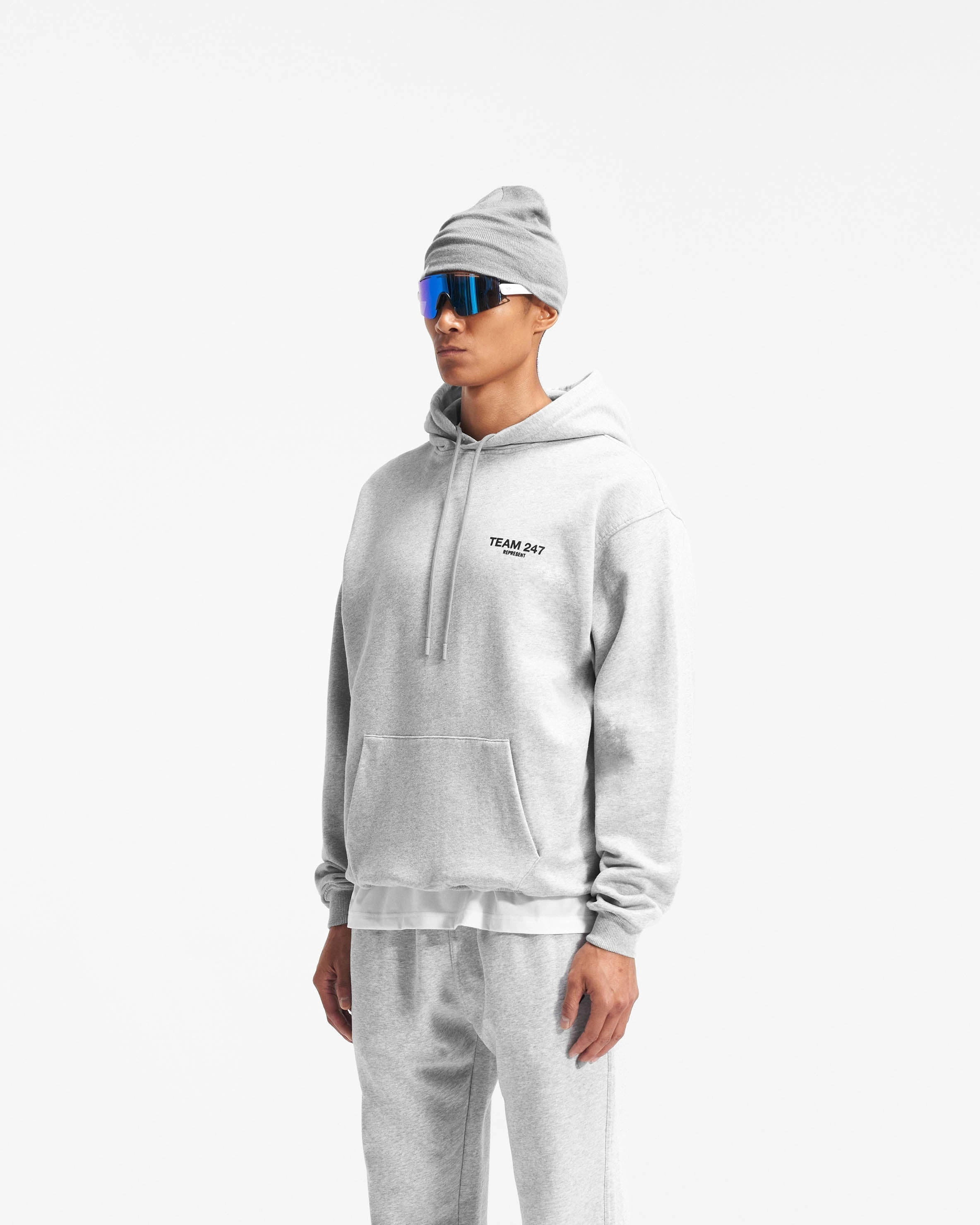 Team 247 Oversized Hoodie - Ash Grey Breathable Design