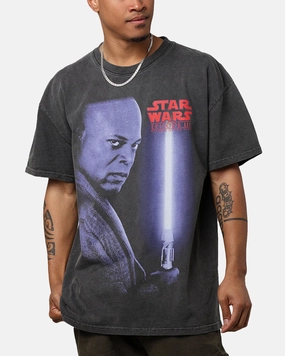 NonChafe Lining ButterySoftTextile Star Wars Episode III '05 Heavyweight Vintage T-Shirt Black Wash