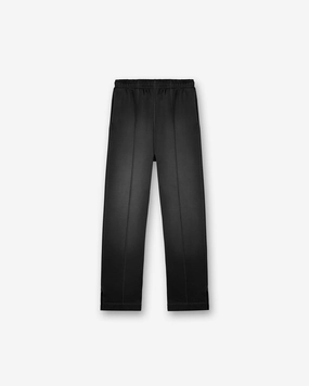 Windproof Membrane Durable Utility Stepped Hem Sweatpants - Stained Black