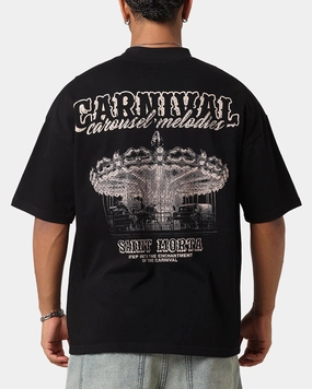 Saint Morta Carnival Mock Neck T-Shirt Black TurtleneckDesign UV Protective Layer