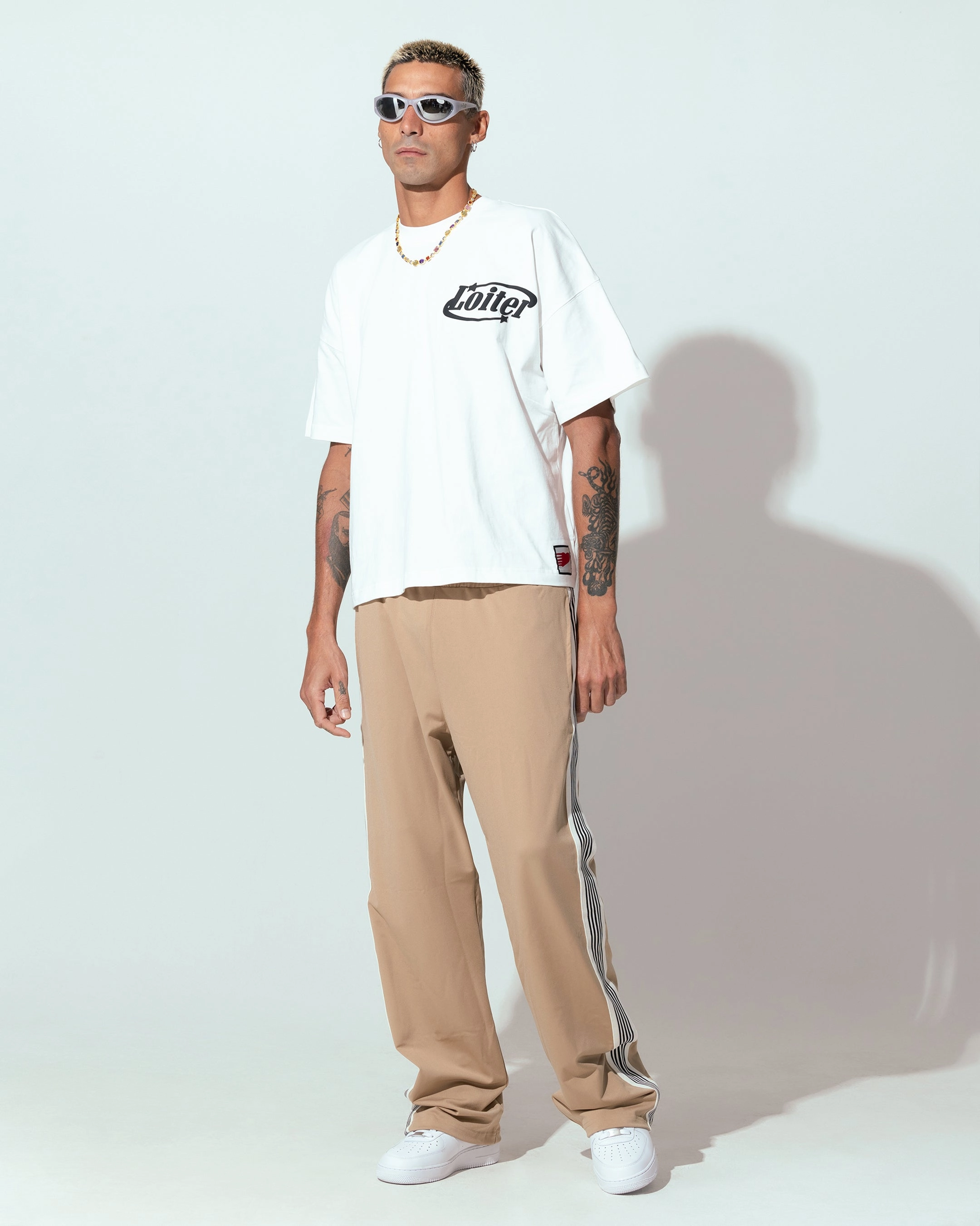 Loiter Repressed Box T-Shirt Off White Wrinkle Resistant Treatment