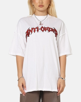 DoubleStitched Hemming The Anti Order Mosh Non Seam T-Shirt White/Red