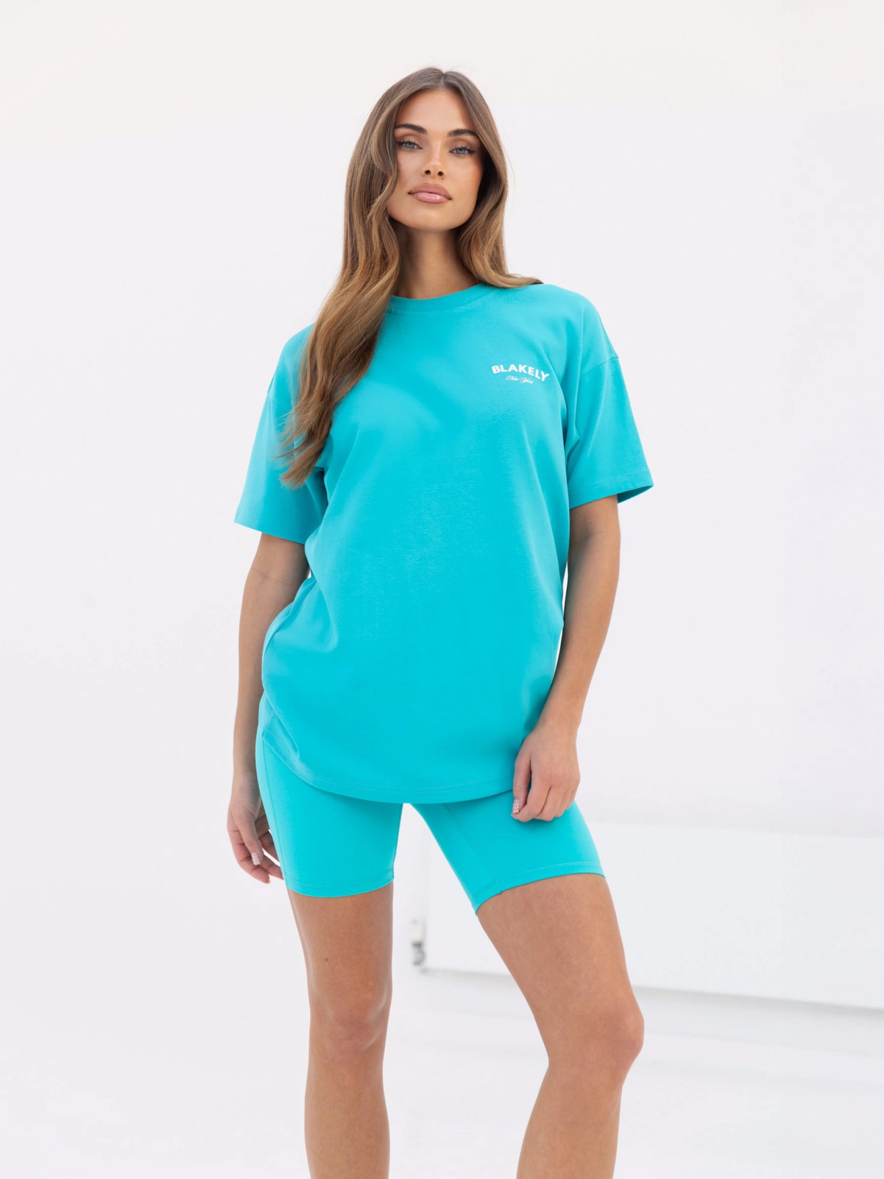 NY Crest Oversized T-Shirt - Aqua adults'