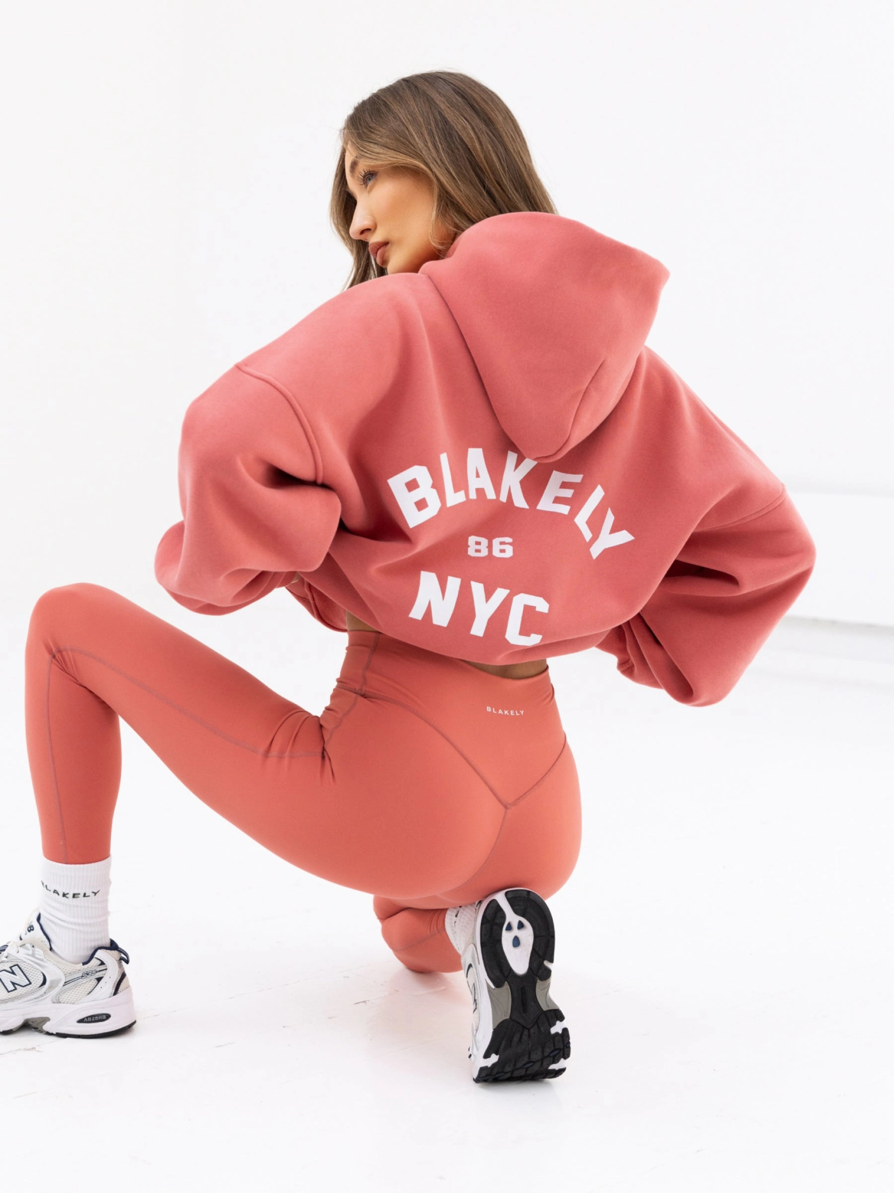 NYC Oversized Hoodie - Sunrise Coral Outdoor Essential