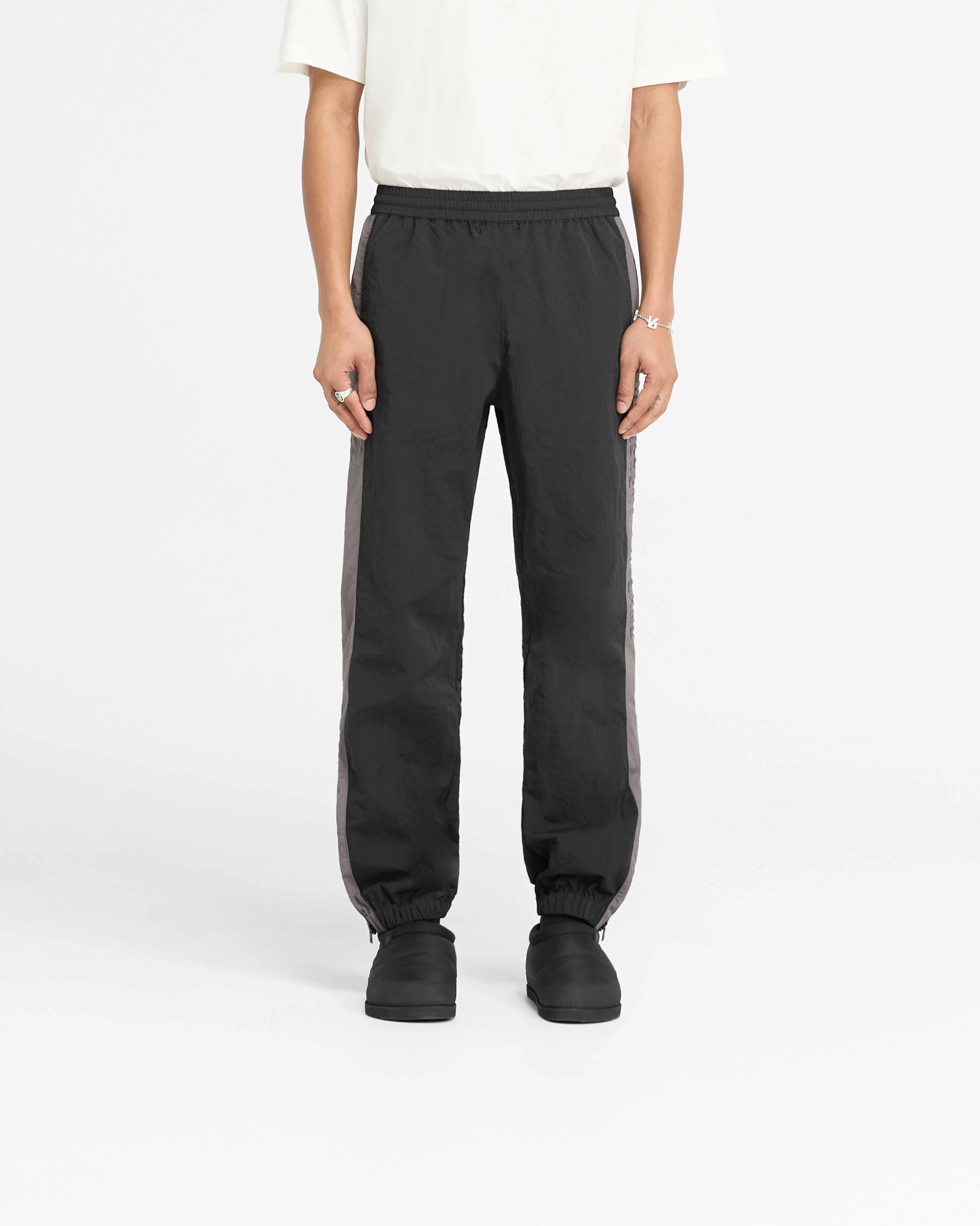 Nylon Track Pant - Black Rugged Wear Chilly Weather Comfort