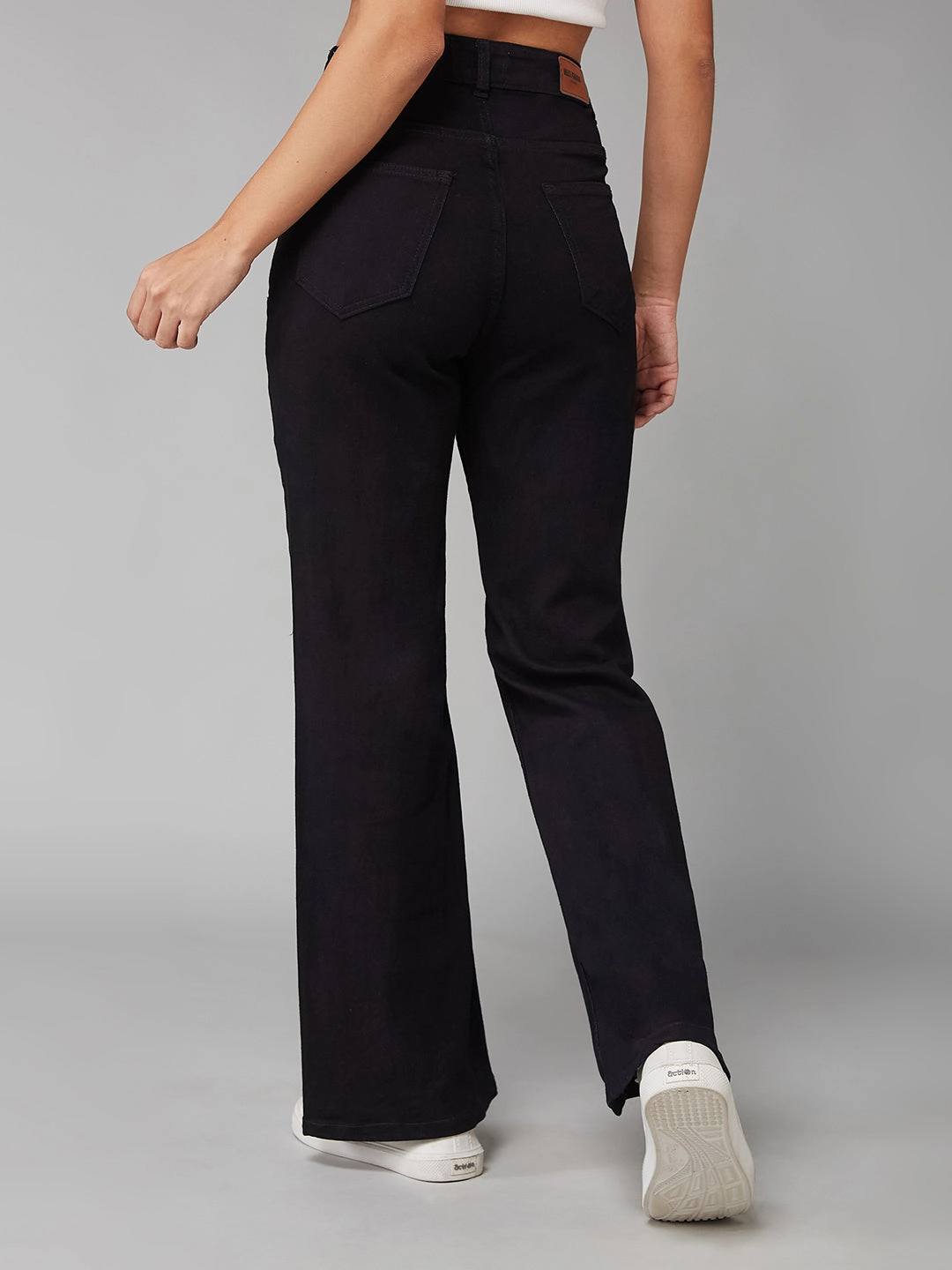 Smart Casual Classic Wear Fashionable Fit CHASEstretch? Black Bootcut High-Rise Denim Jeans