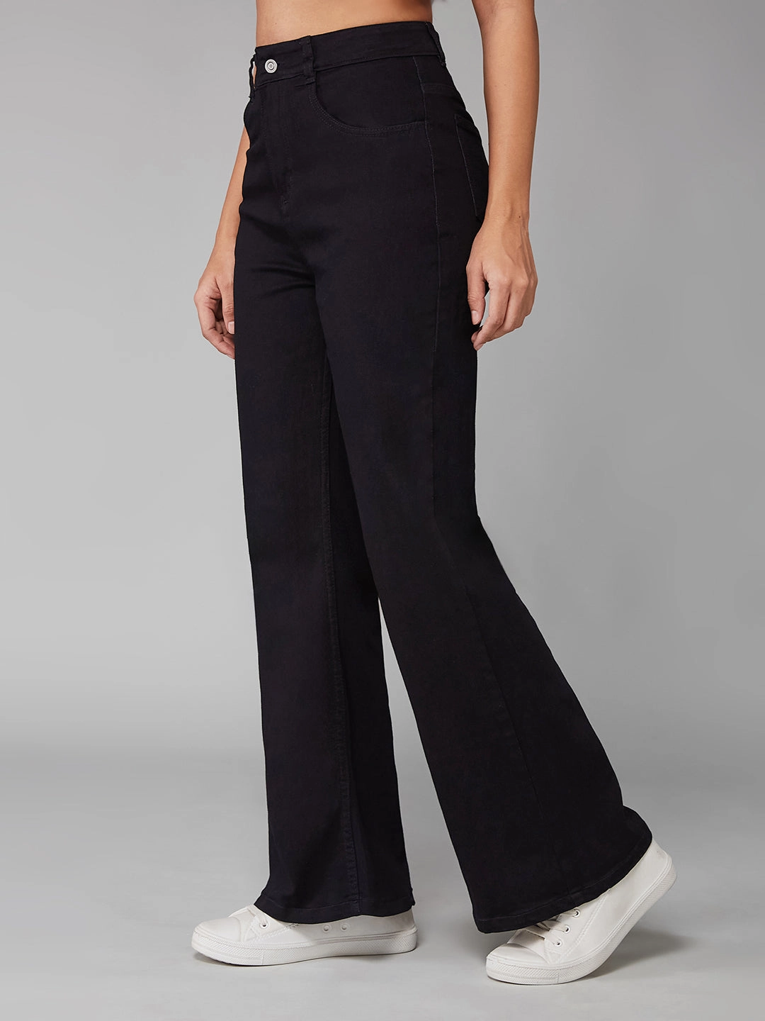 Street Vibe Casual Wear CHASEstretch? Black Bootcut High-Rise Denim Jeans