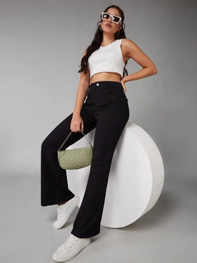 CHASEstretch? Black Bootcut High-Rise Denim Jeans Flexible Style Lightweight Earthy Nature Lover