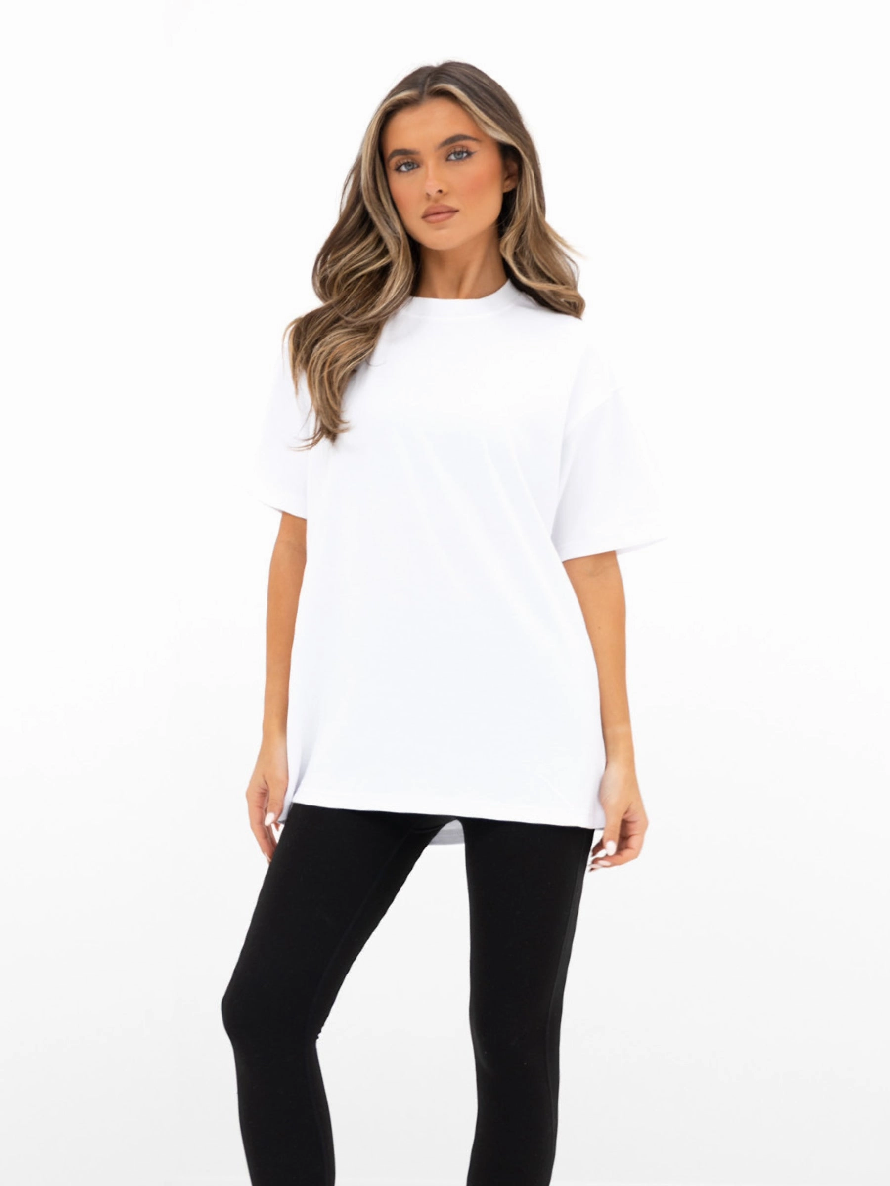 Light Casual Wear Stylish Casual Isabel Oversized T-Shirt - White & Hot Pink