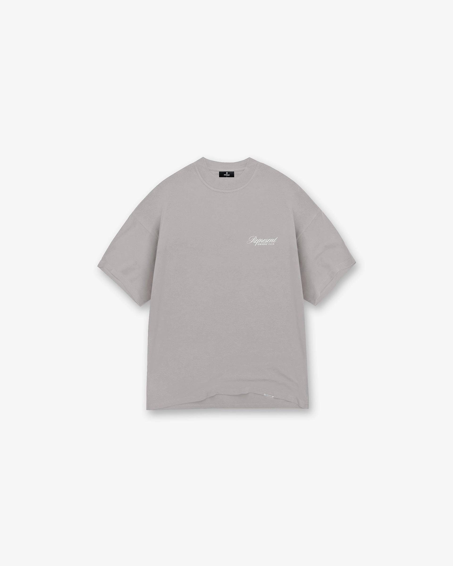 Represent Owners Club Script T-Shirt - Slate Round neck simplicity Pastel color