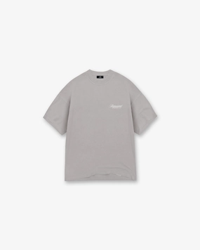 Represent Owners Club Script T-Shirt - Slate Round neck simplicity Pastel color
