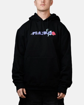Playboy Rose Hoodie Black Bold Design AntiBacterial Coating