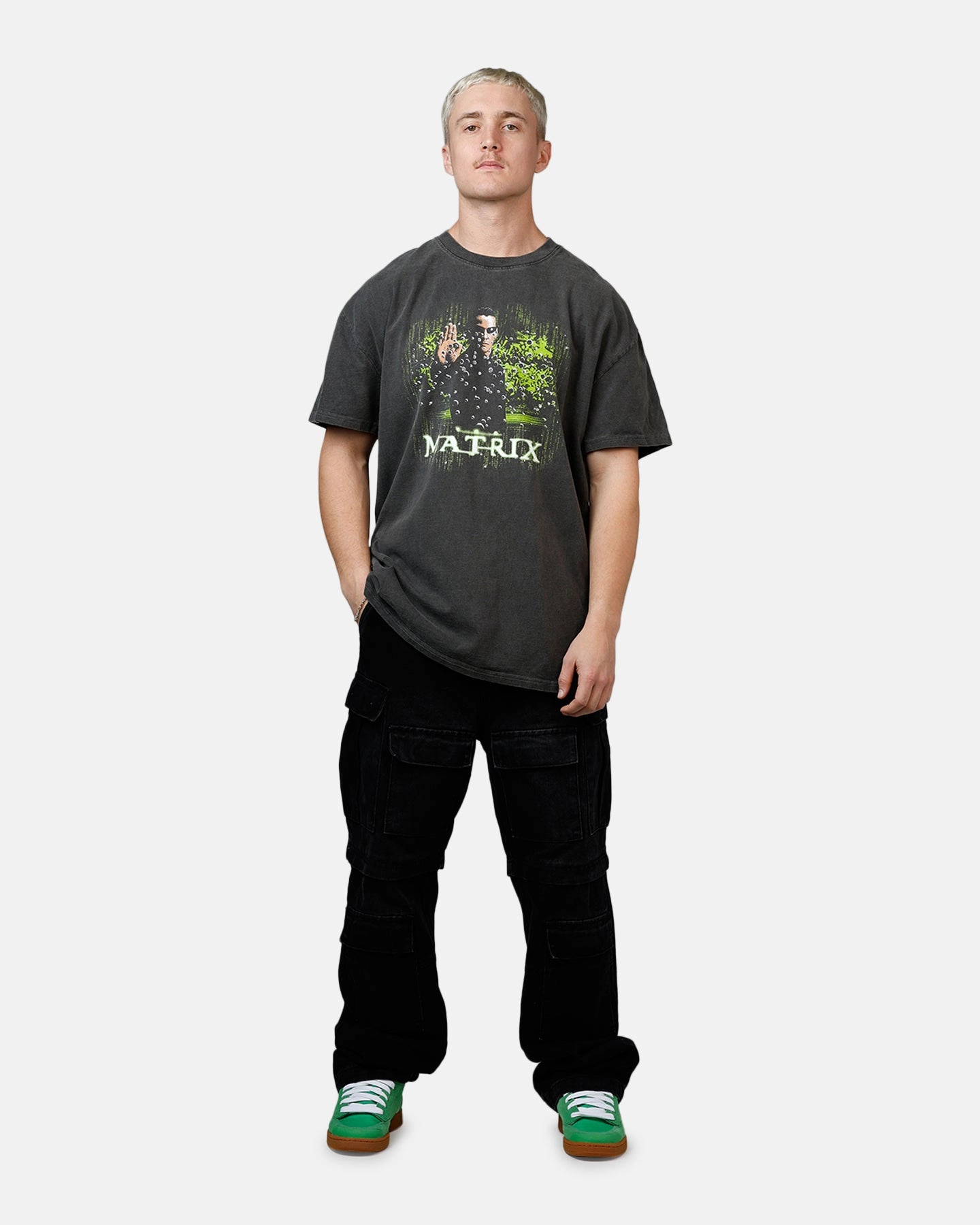 Bonded Seam Construction Compression Fit Engineering American Thrift X The Matrix Neo Bullets Heavyweight T-Shirt Black