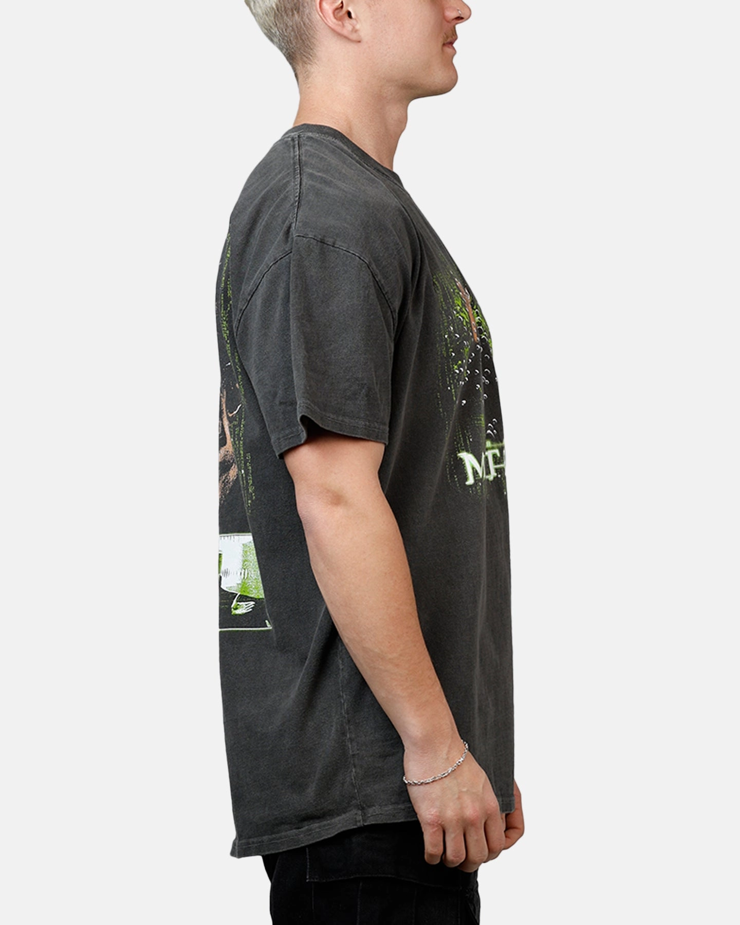 Quick-Dry Fabric Reverseble Design American Thrift X The Matrix Neo Bullets Heavyweight T-Shirt Black