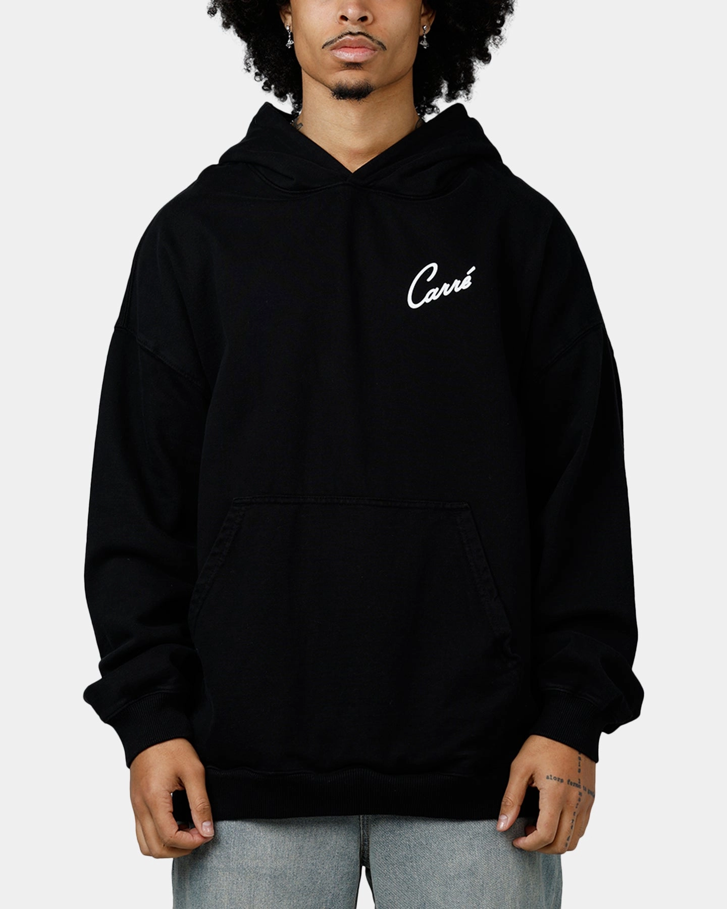 SoftTouchFinish Smooth Stitching Carre Swifty Hoodie Black