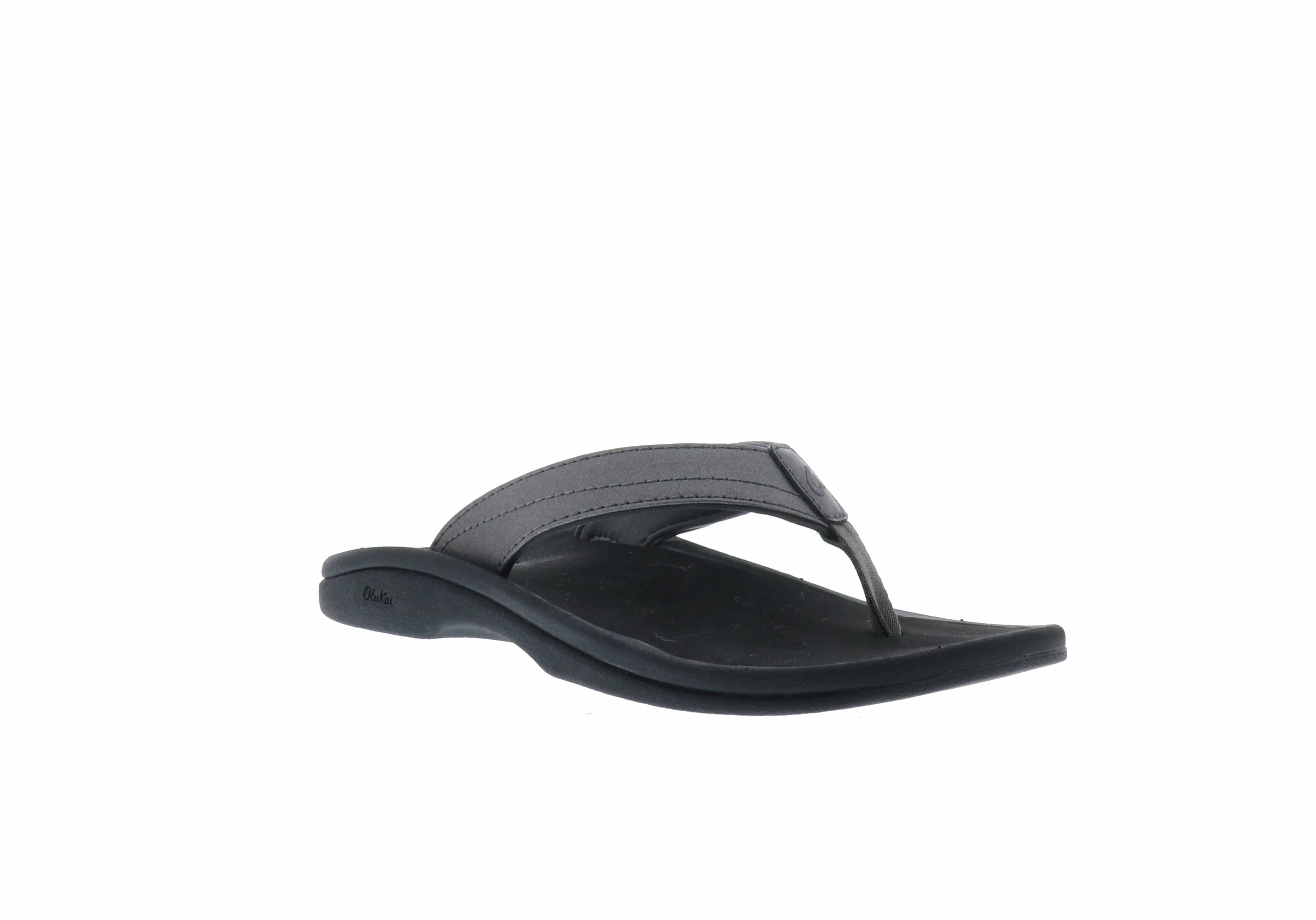 Olukai 'Ohana (Women's) - Pewter/Black Heel Strap
