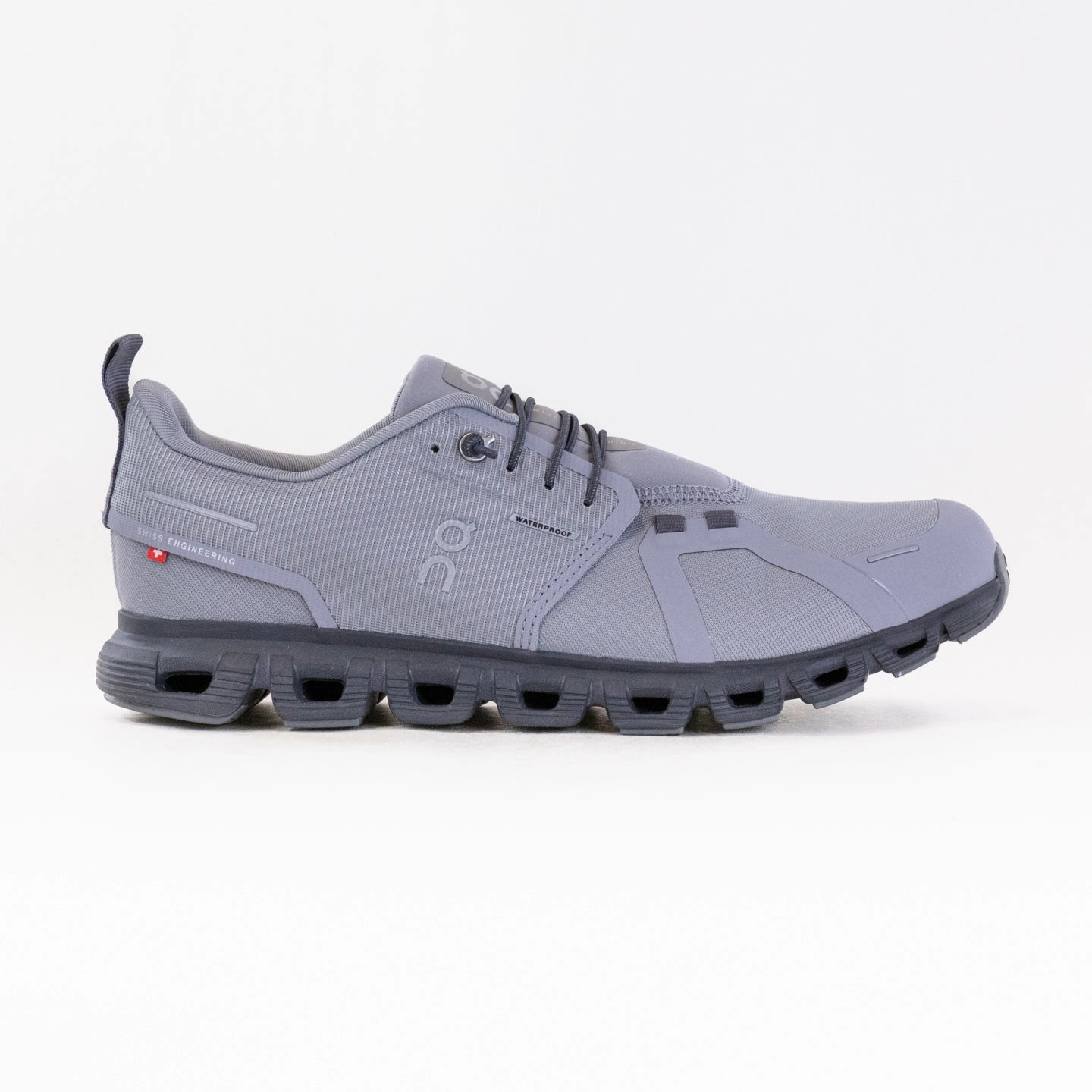 On Cloud 6 Waterproof (Men's) - Alloy/Wolf Ankle Support Collar Uphill propulsion